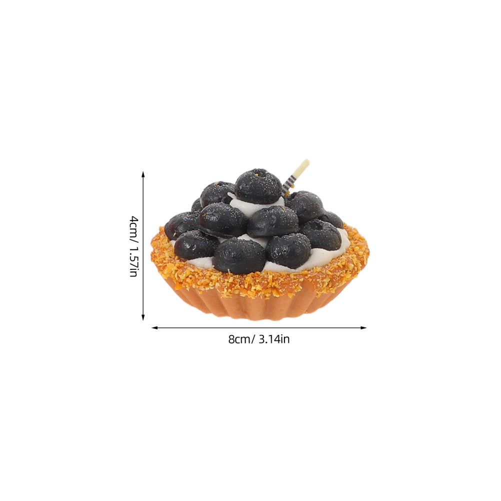 4Pcs Durable Simulated Egg Tart Food Models Assorted Color for Party Decor