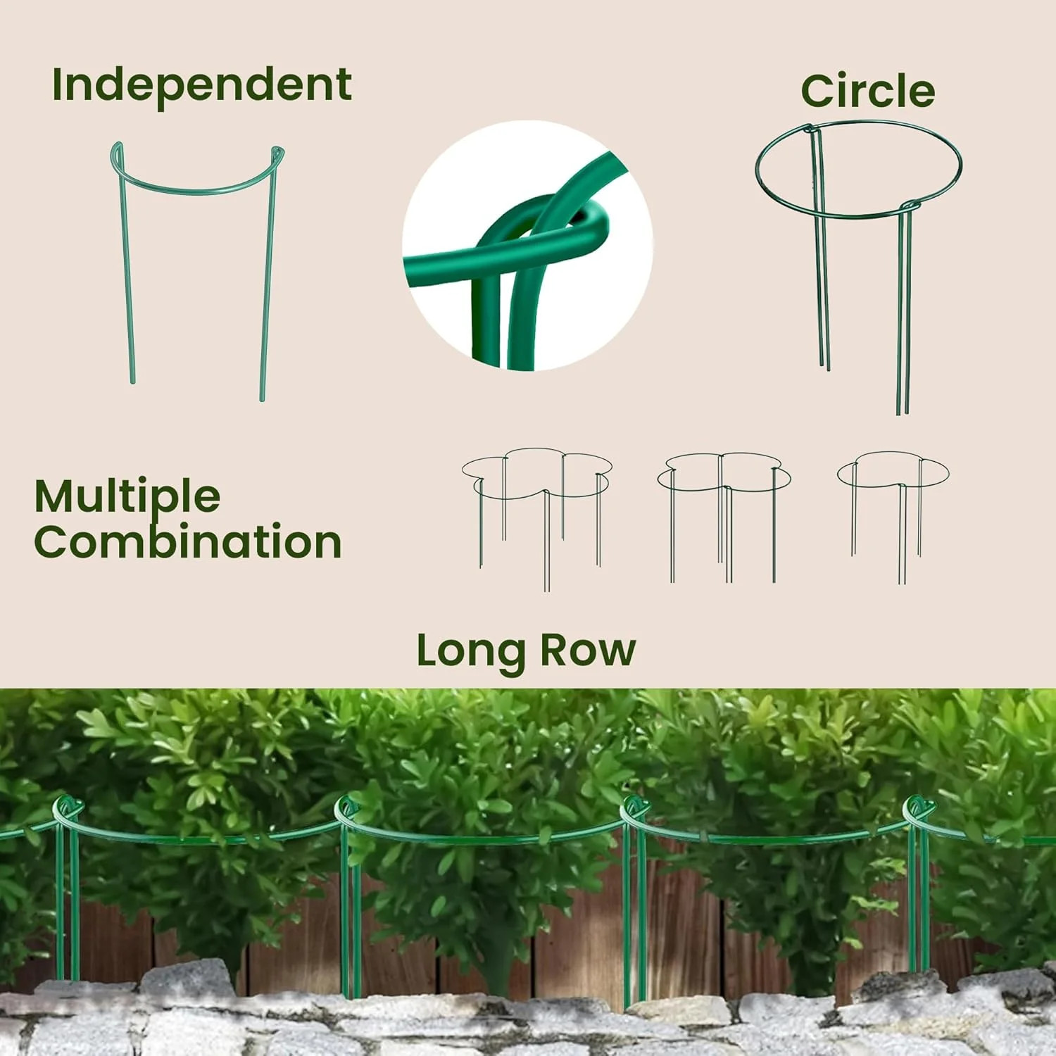 6 Pack Plant Support Stakes – Tall Plant Stakes for Indoor and Outdoor Gardens –