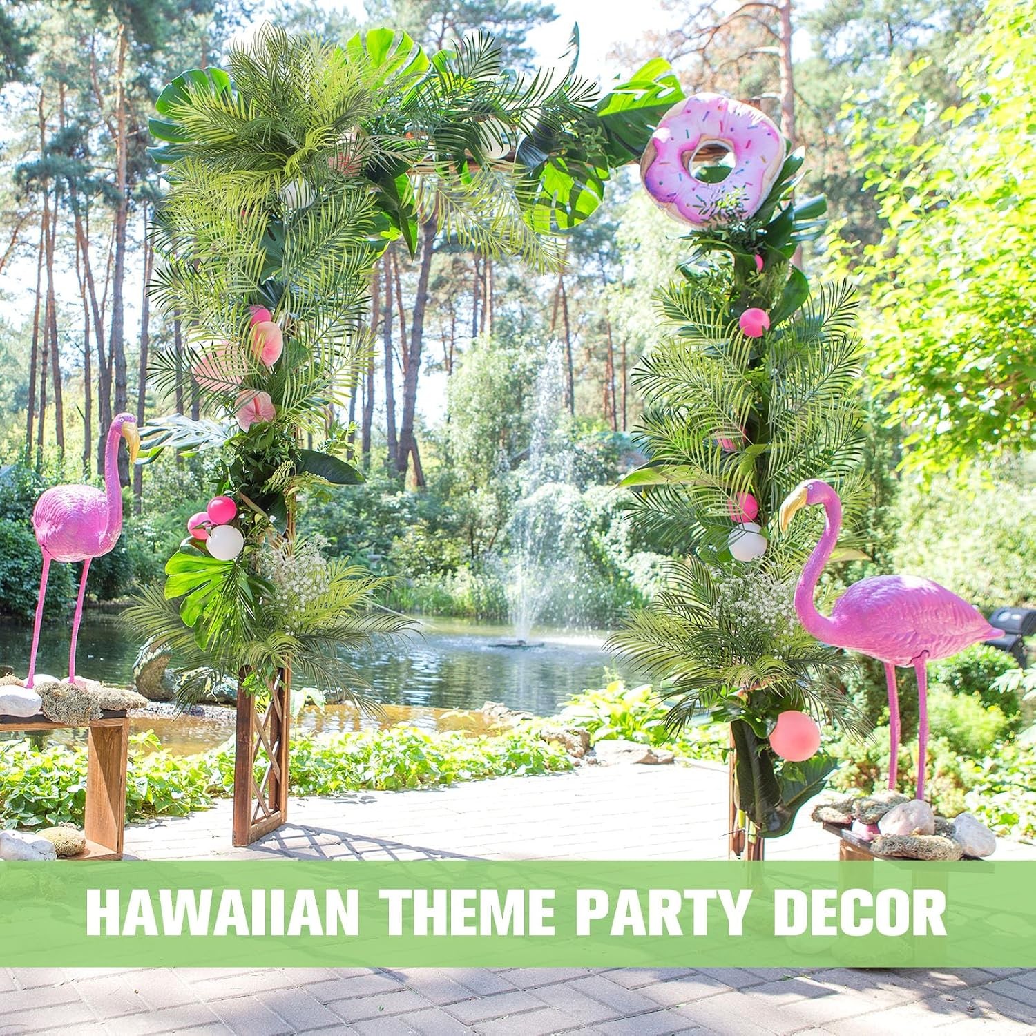 Artificial Palm Plants Leaves Fake Palm Tree Leaves Decor Greenery Faux Tropical