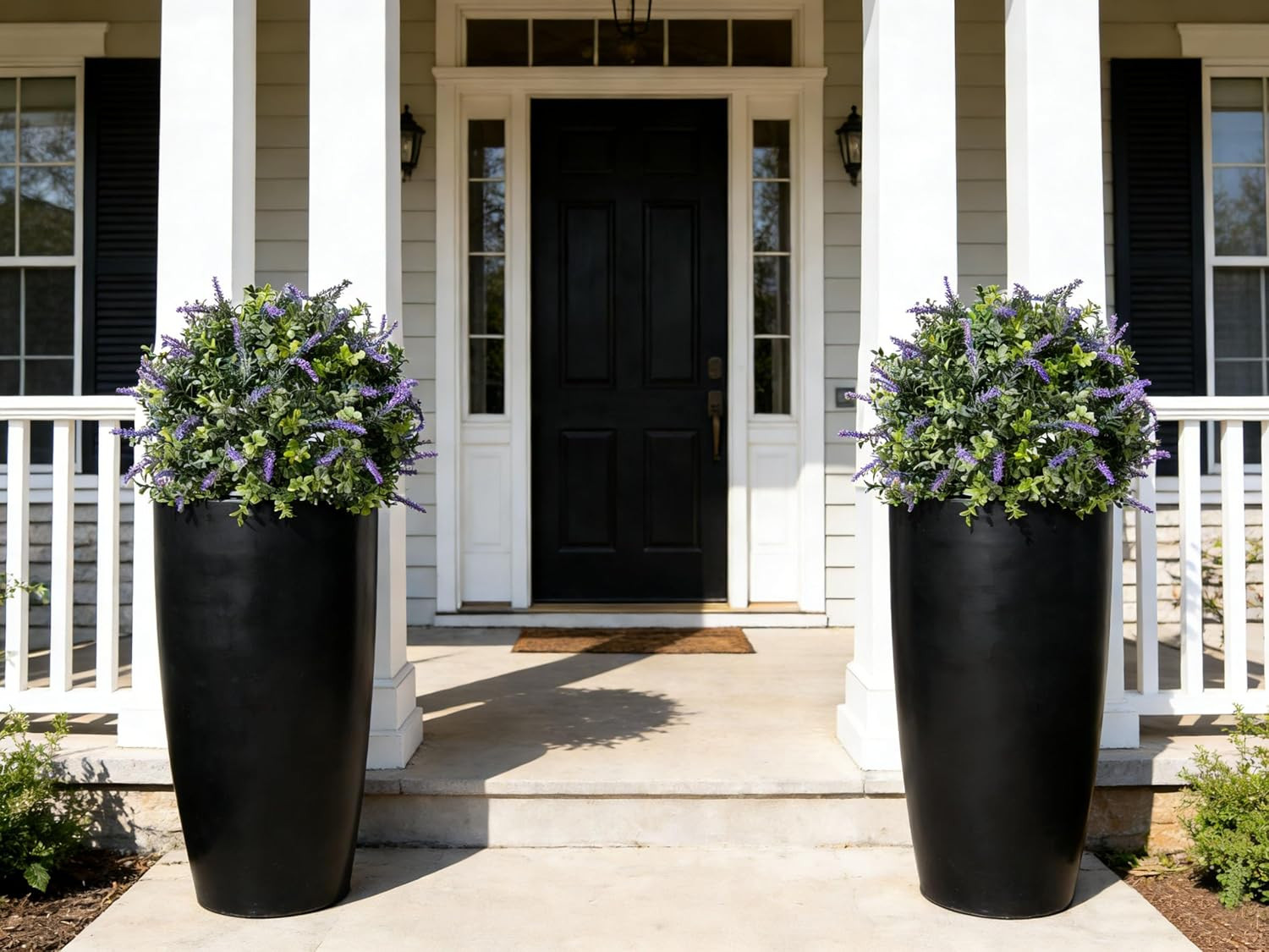 24” Artificial Lavender Topiary with Purple Flowers for Outdoor Decor