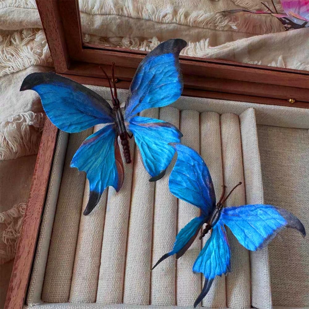 Artificial Butterfly, 3D Artificial Butterfly Clips,Silk Floral Butterflies, …