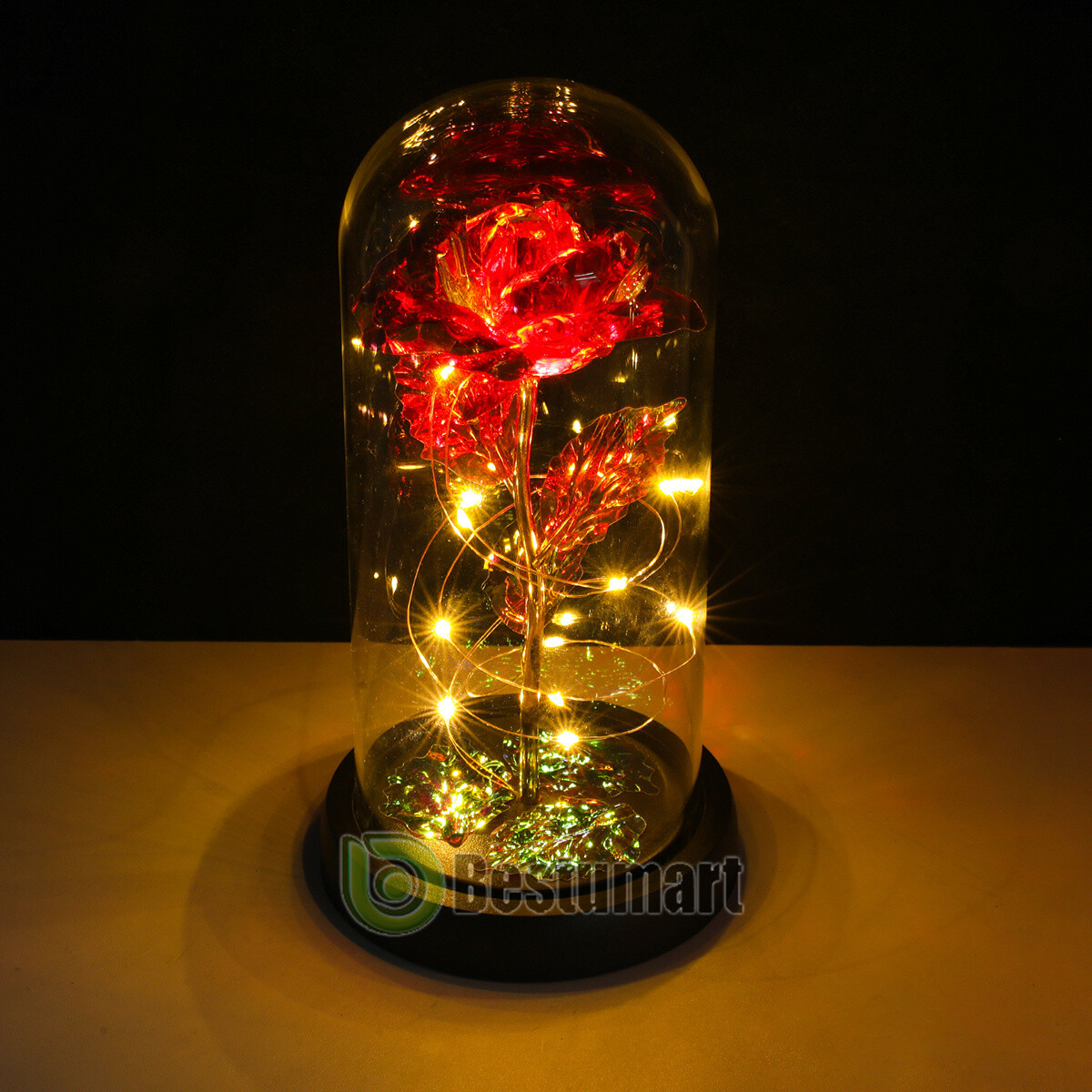 Valentines Day Gifts for Her – Crystal Galaxy Enchanted LED in Glass Rose Gifts