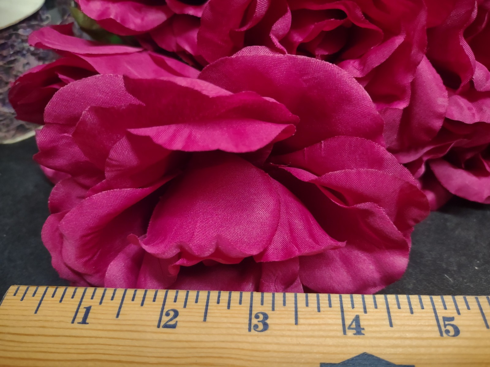Big Mixed Pearl Rose Bush, Orchid Mauve, Dark Pink Silk 5″ Large Roses 12 Stems
