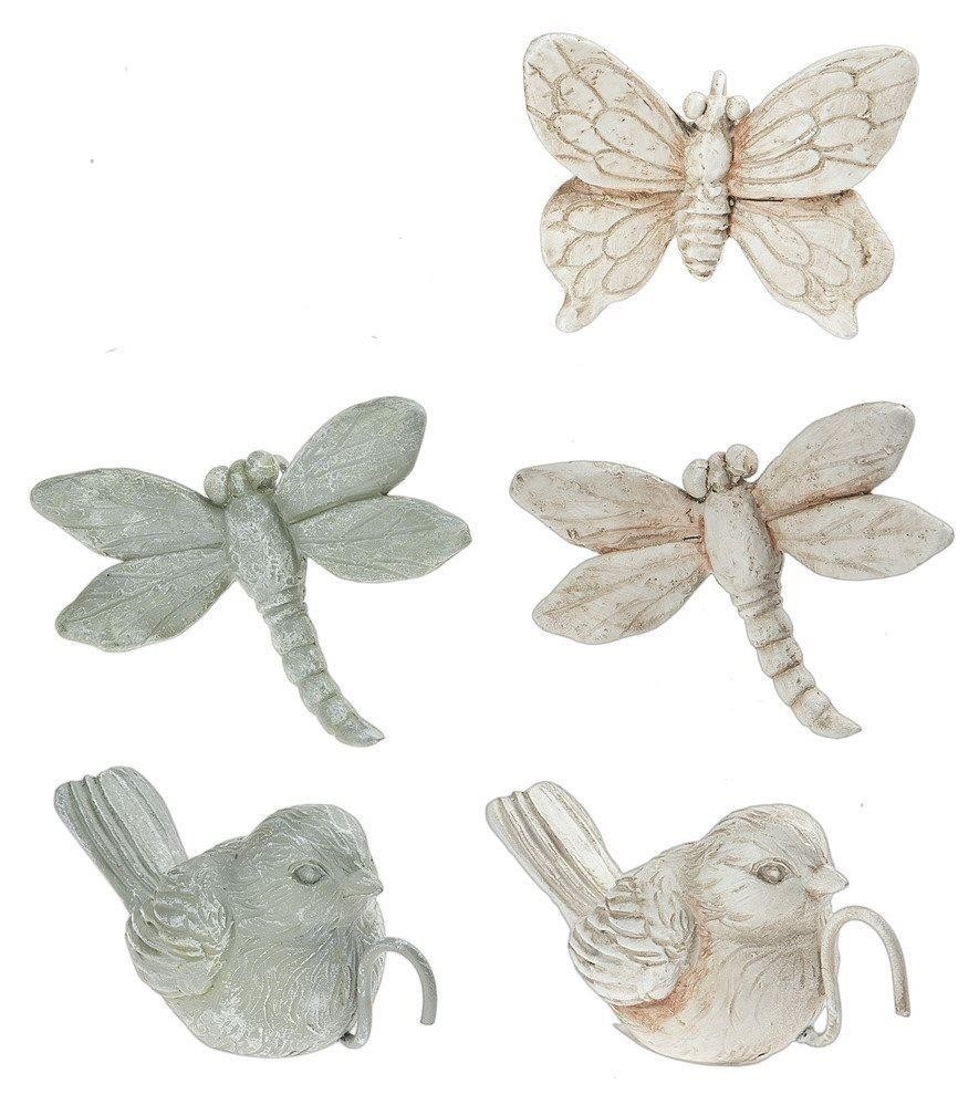 Ganz Pot Perchers Flying Friends Set 5 Butterfly Dragonfly Bird Polystone Green