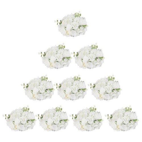 10pcs Flower Balls for Wedding Centerpieces Fake Flower Ball Arrangement Bouquet