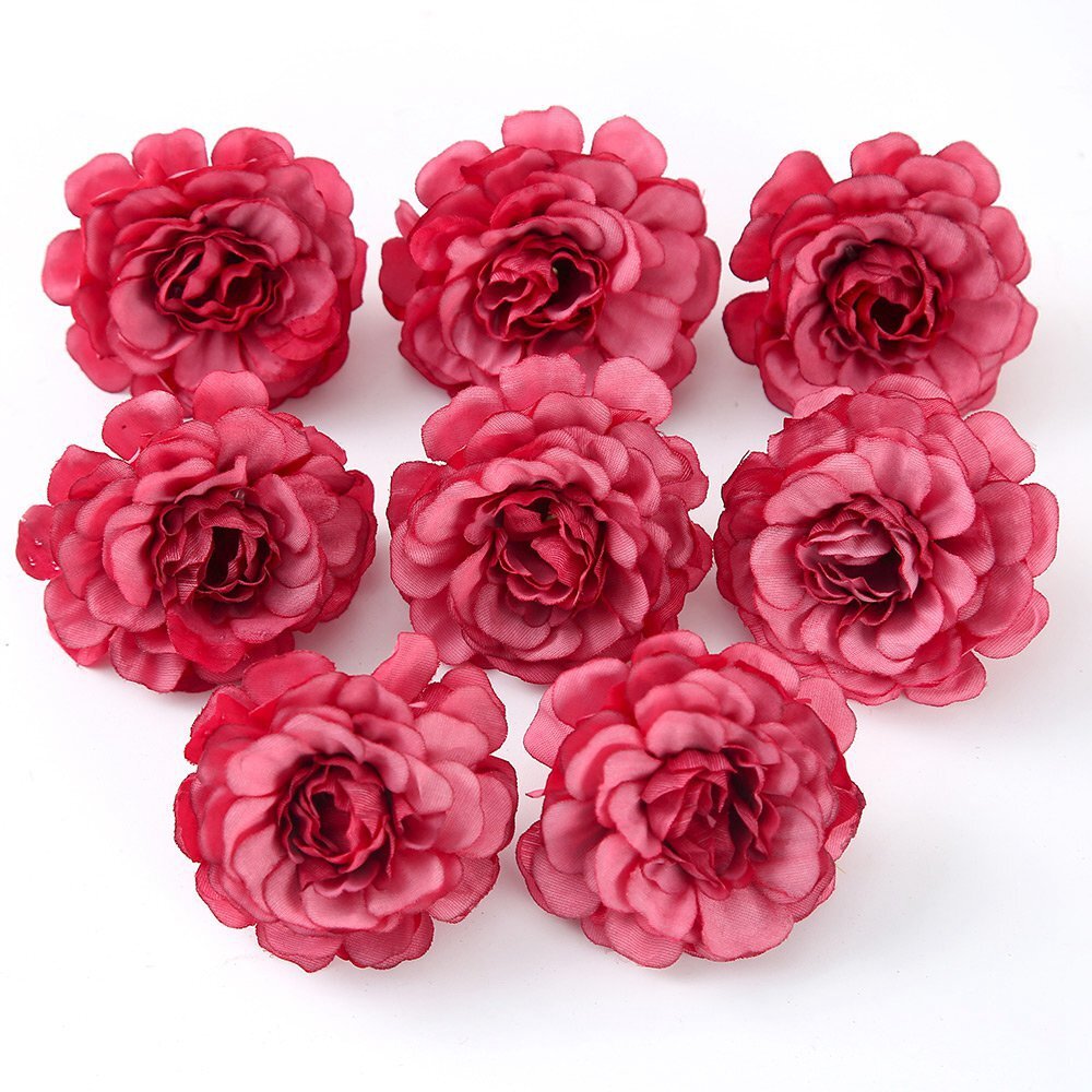 10PCS Flower Heads Artificial DIY Fake Floral Craft Wedding Floral Rose Ornamnet