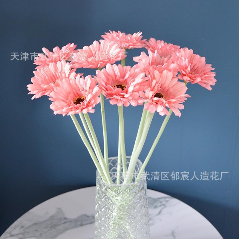 Pink Artificial Daisies Flower Faux Bouquet Silk Event Decor 7.8″ 20 PCS