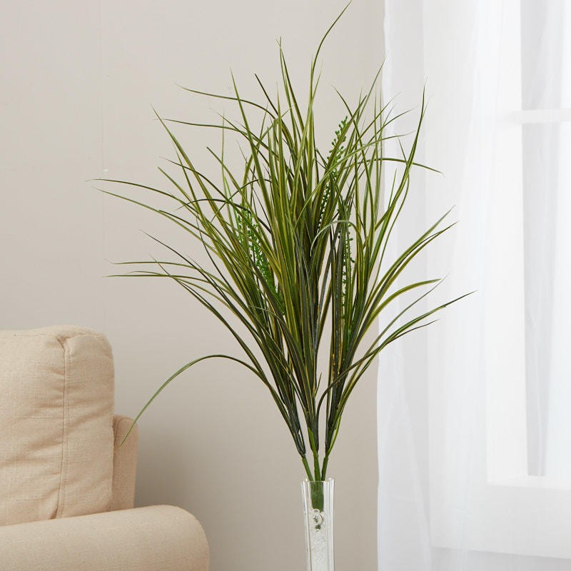 21″ Tall Indoor / Ourdoor Artifical Grass Floral Bush
