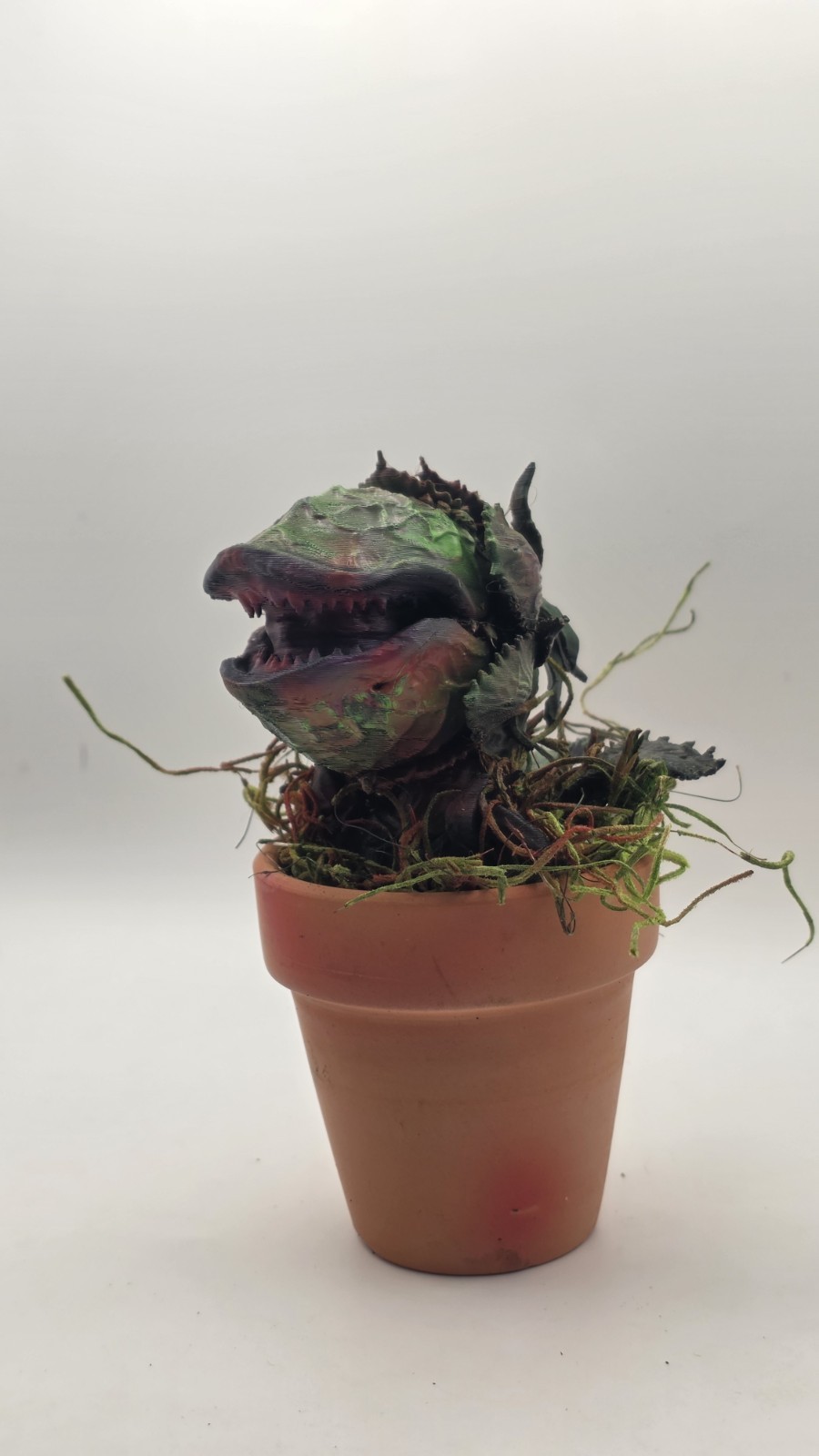 Audrey II Little Shop of Horrors Airbrushed Carnivorous includes Pot & Moss 5″