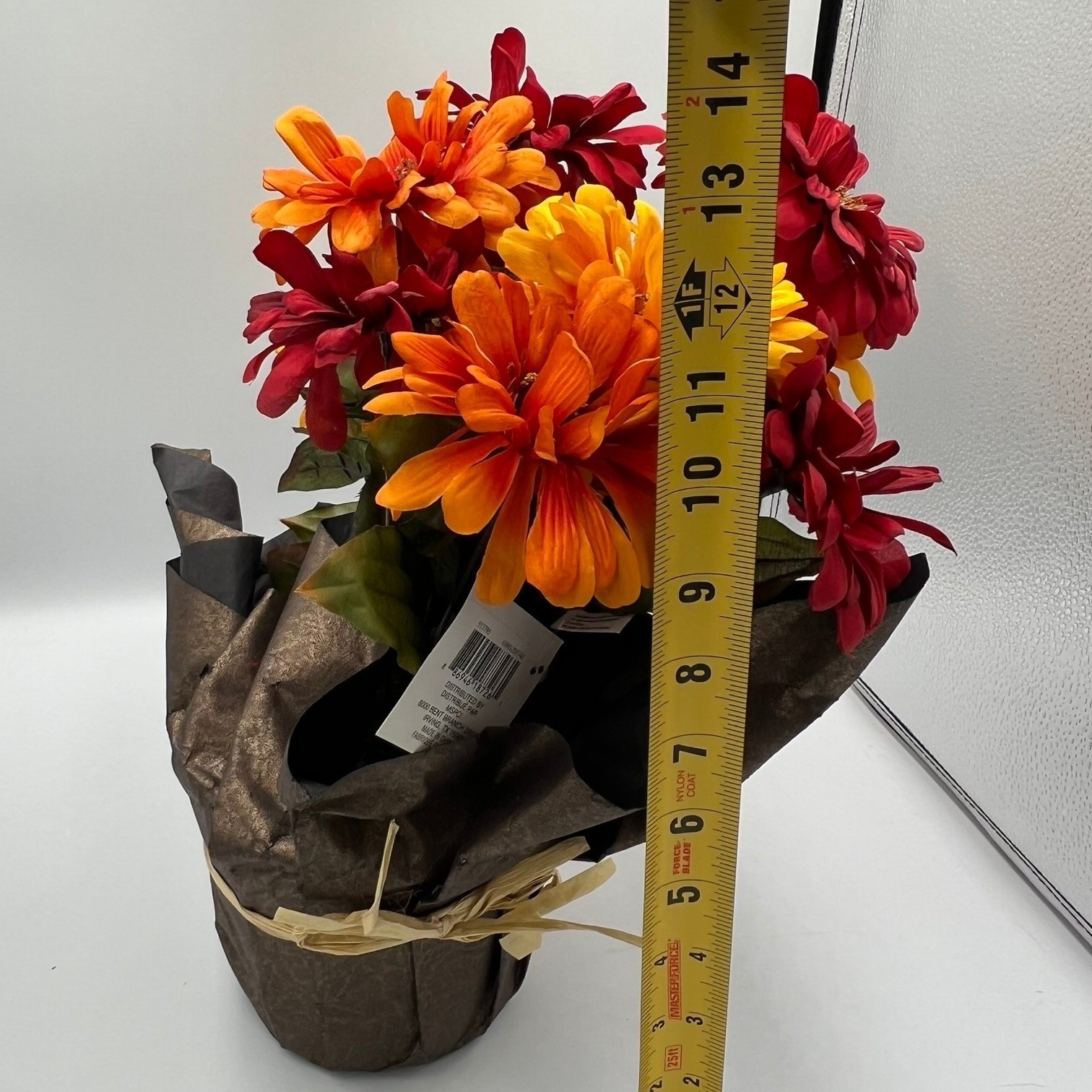 Ashland Faux Floral Potted Plant OS Orange Red NWOT Fall Autumn Decor