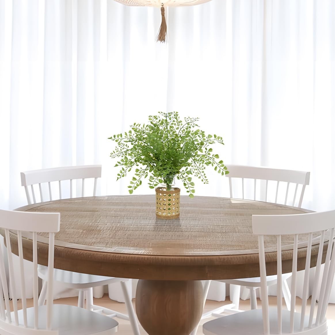 Elegant Artificial Fern in Mini Glass Vase – Perfect for Home Decor Centerpieces
