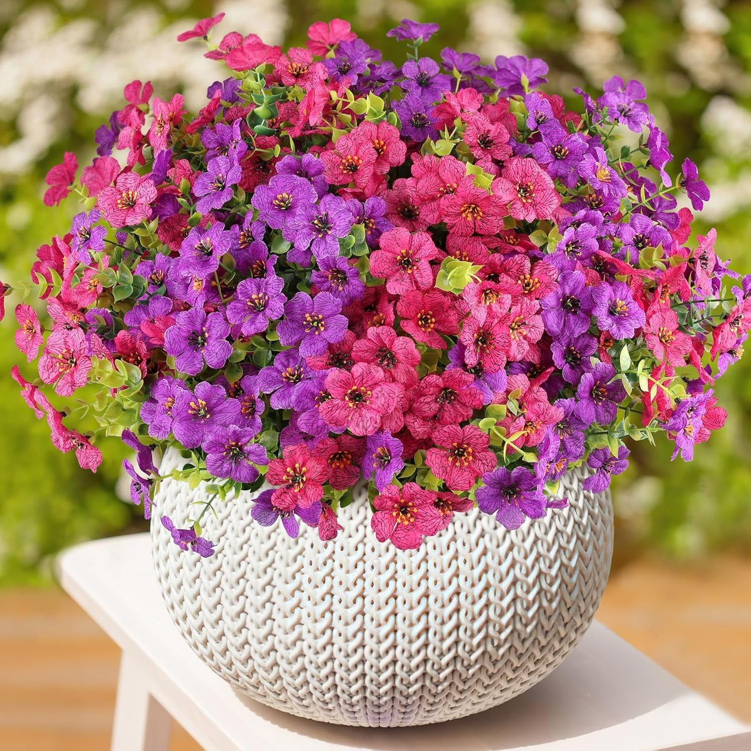 Vibrant 16 Bundle Faux Flowers – No Fade and Water-Resistant for All Seasons