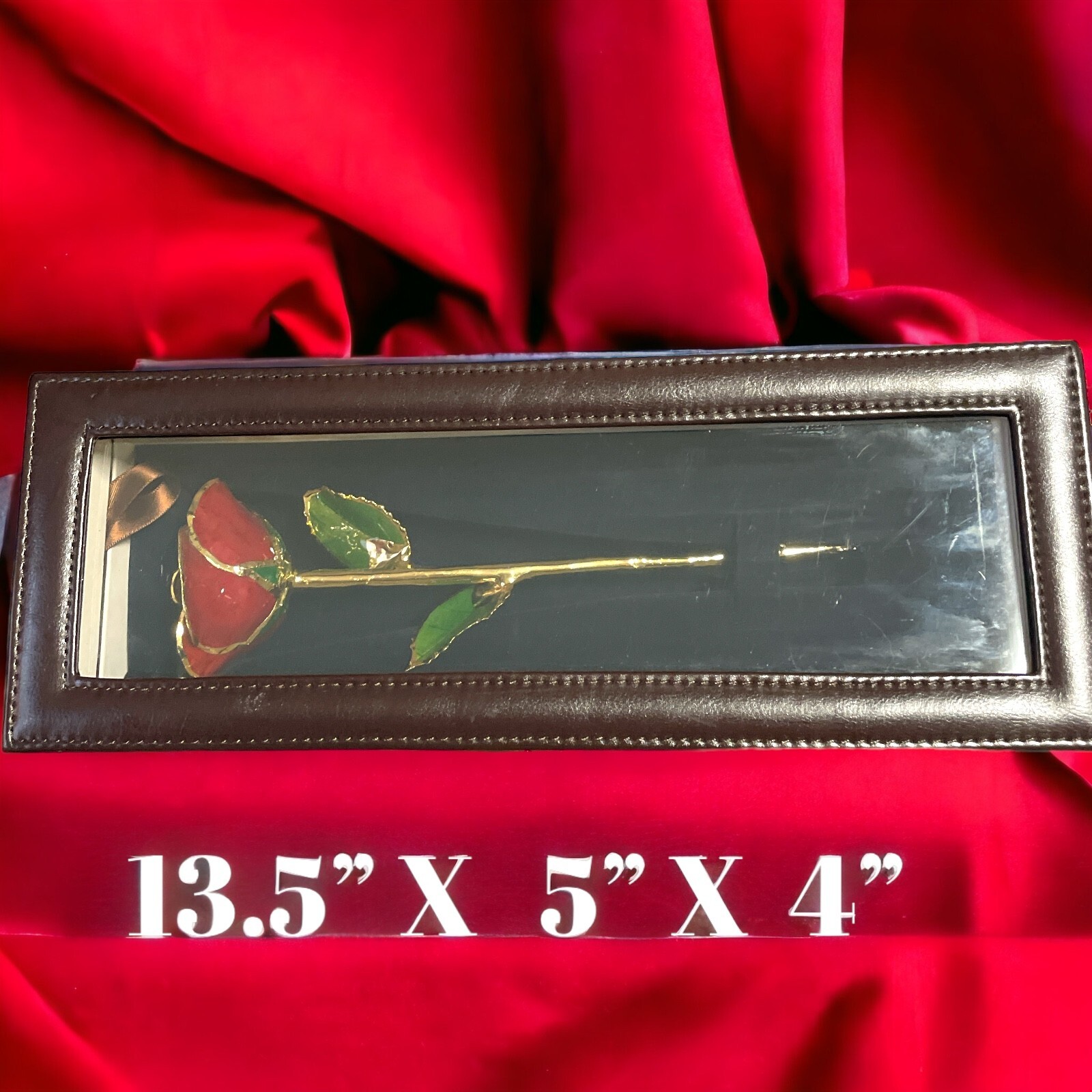 Eternity Rose Red : Rose Glazed & Trimmed with 24K Gold 11″