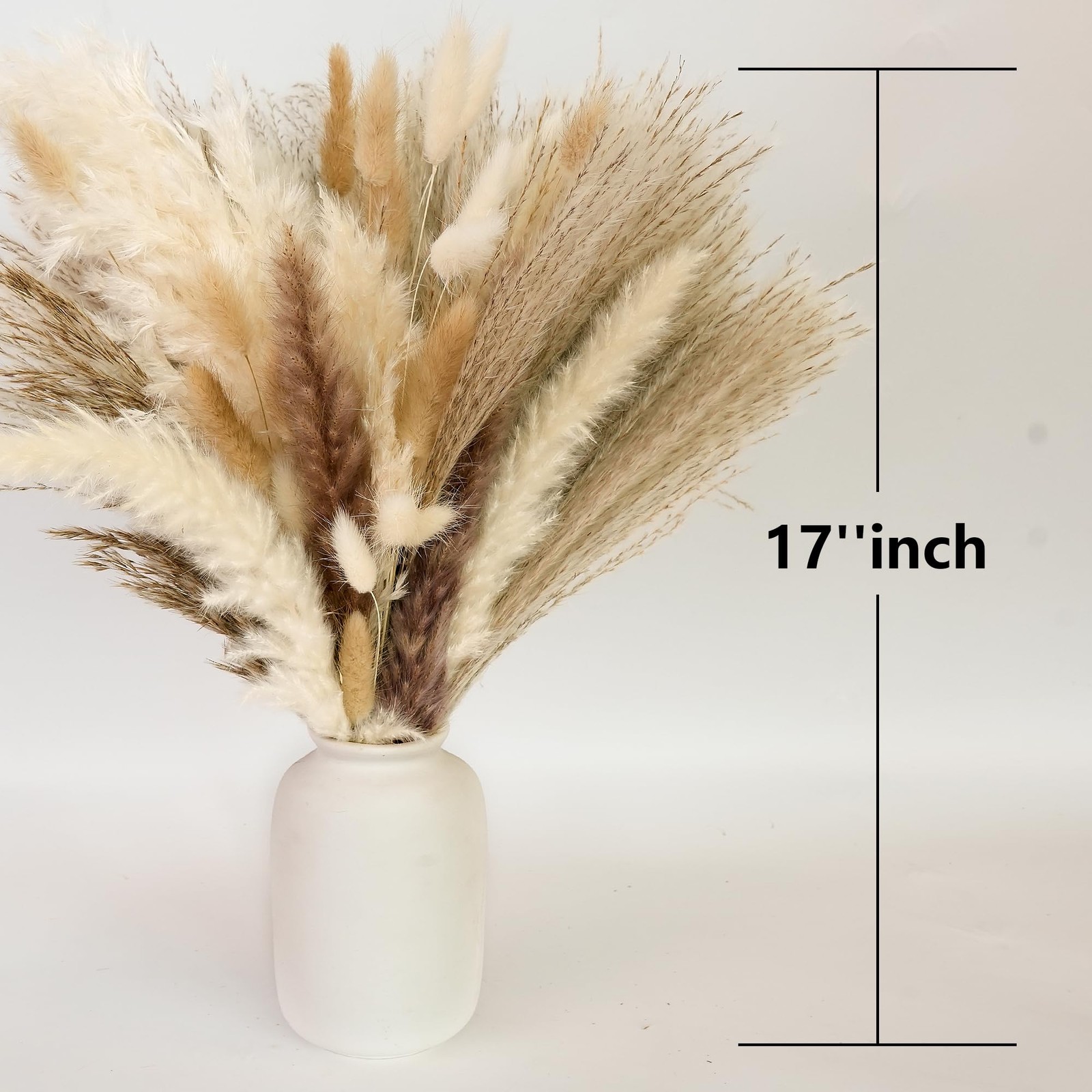 610 PCS Dried Pampas Grass Decor, Dried Flower Bouquets for Wedding, Home, Ce…