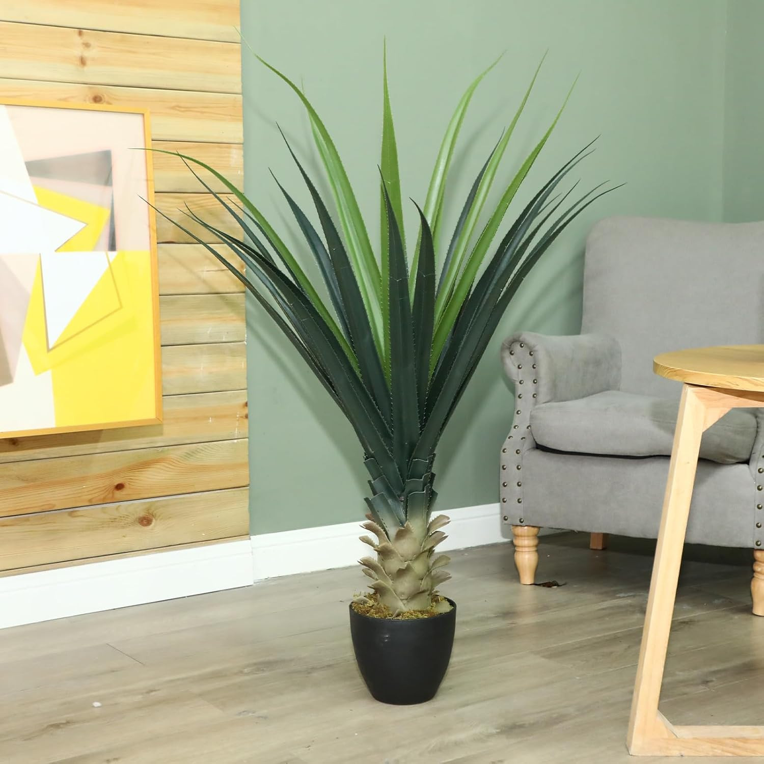 4Ft Tall UV Resistant Faux Agave Plant – Realistic Indoor/Outdoor Decor