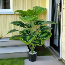 24Leaves Giant Artificial Plants Tree Realistic Full Lush Greenery Indoor Outdoo