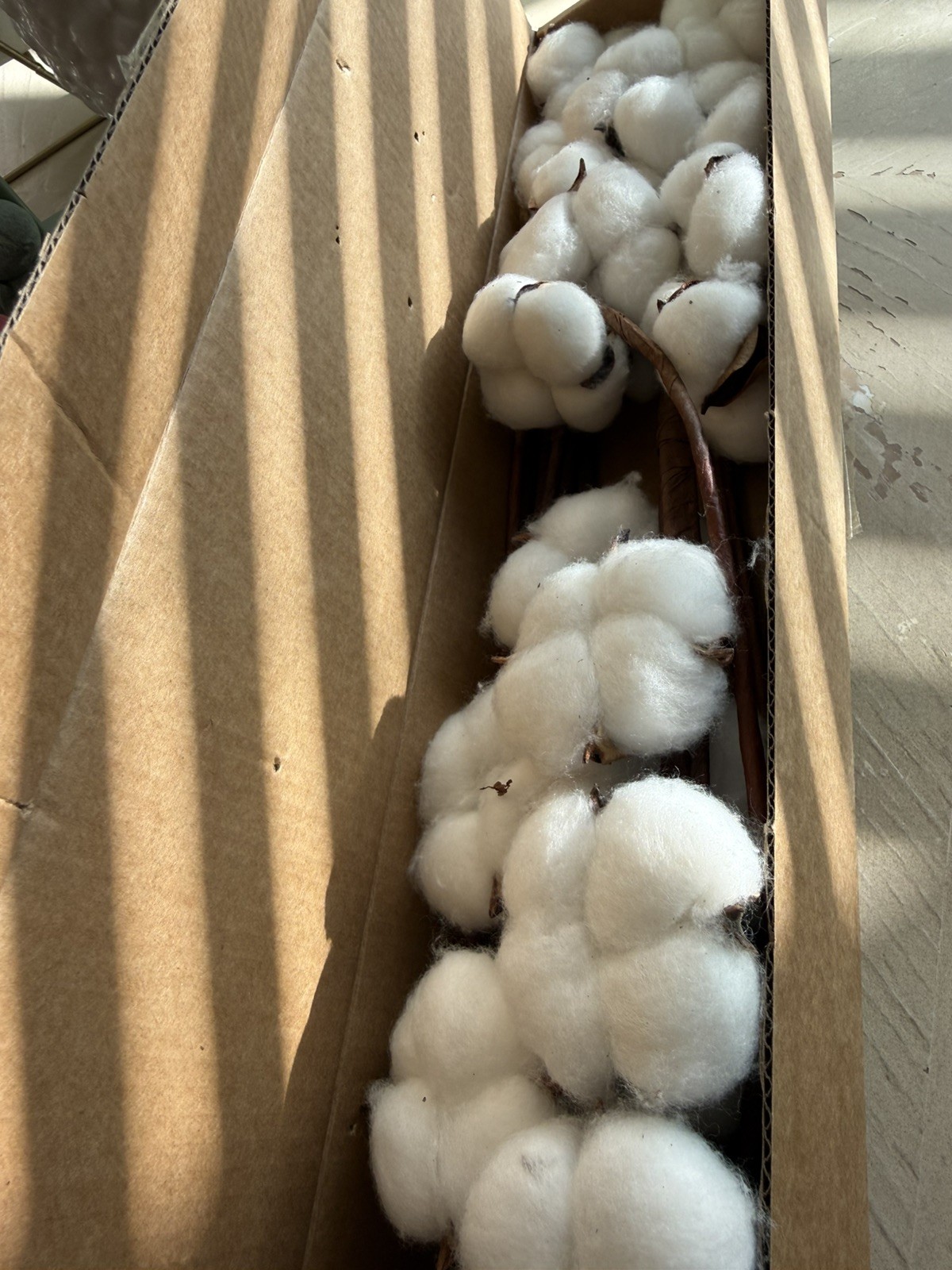 20Pcs Cotton Stems,Fake Cotton Flowers, Artificial Cotton Floral Stems