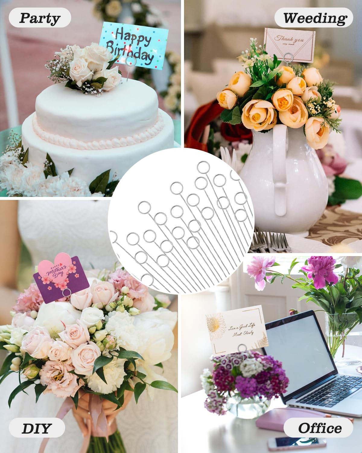 30Pcs Floral Picks-Wire Place for Wedding