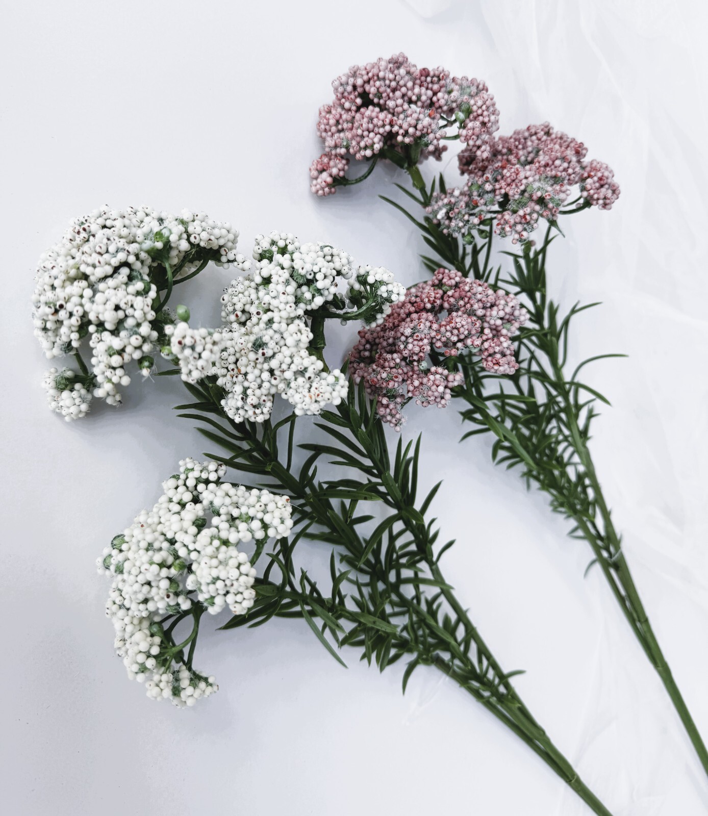 Australian Native Flowers Rice Flower Pink White Sago bush Faux Silk Stems x 1