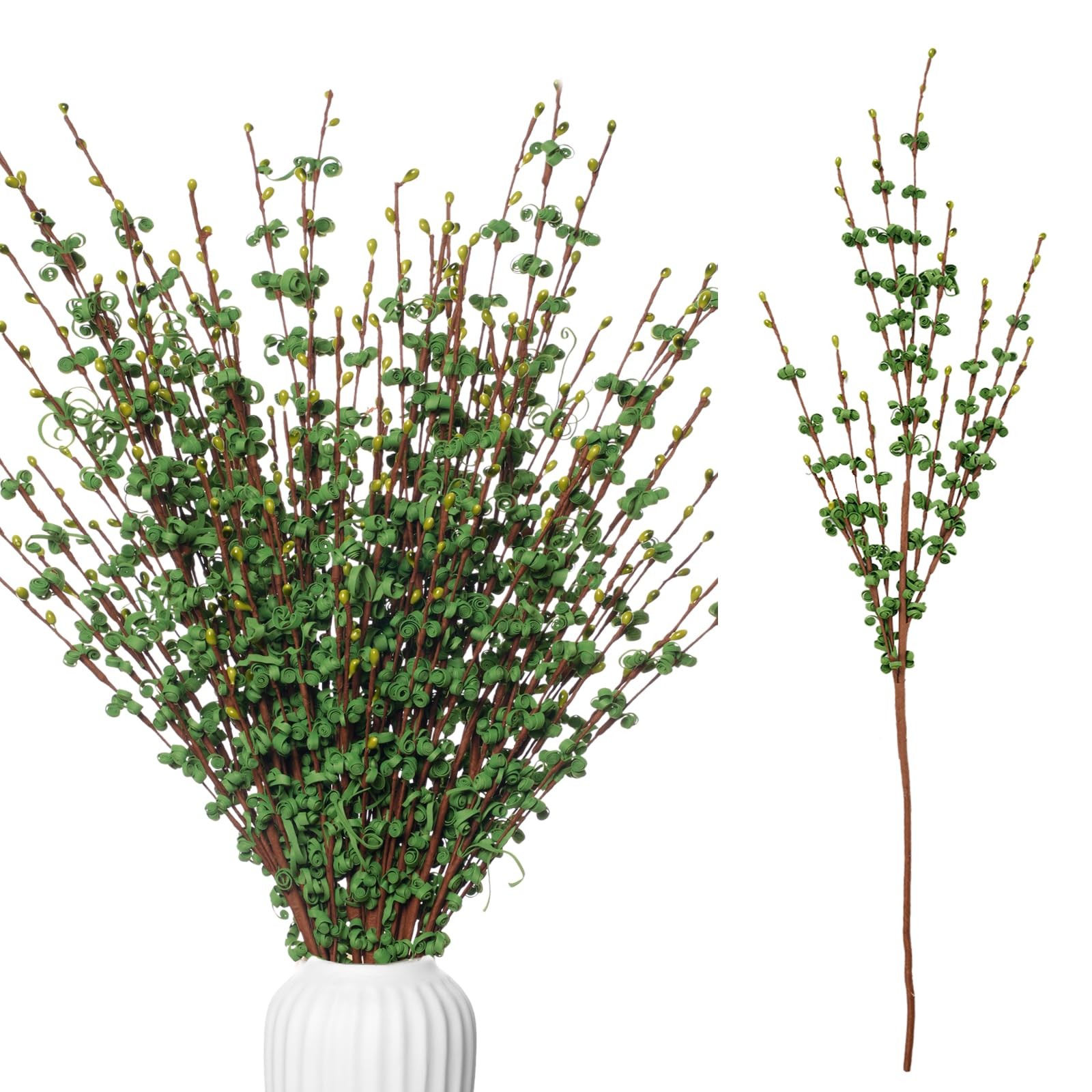 10 Pcs 29.5 Long Jasmine Artificial Green Flowers Fake Flower Dry Branches fo…