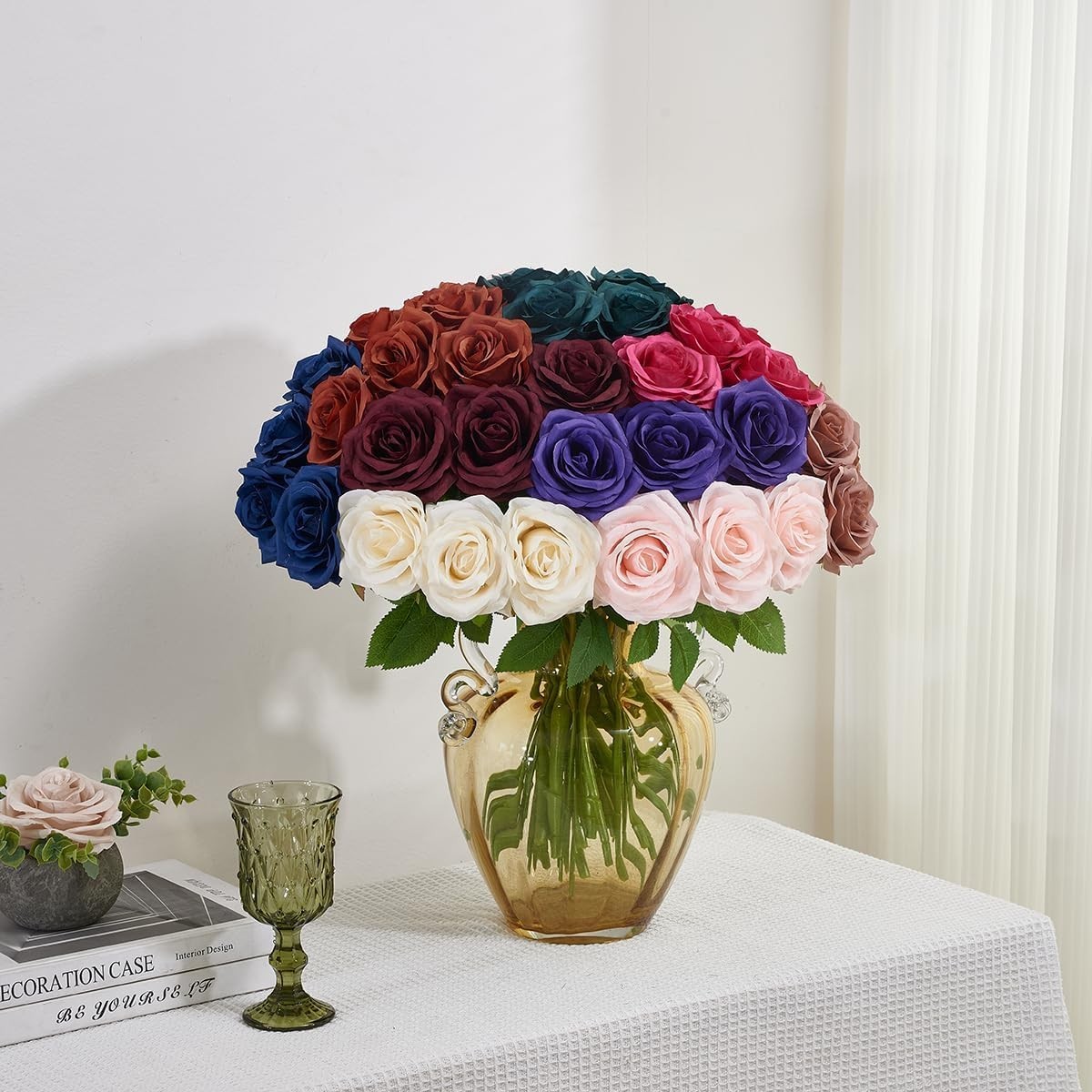Realistic Silk Roses in Bulk for Home Decor