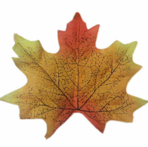 100pcs 6 colors Fall Silk Leaves Wedding Favor Autumn Maple Leaf Decorations