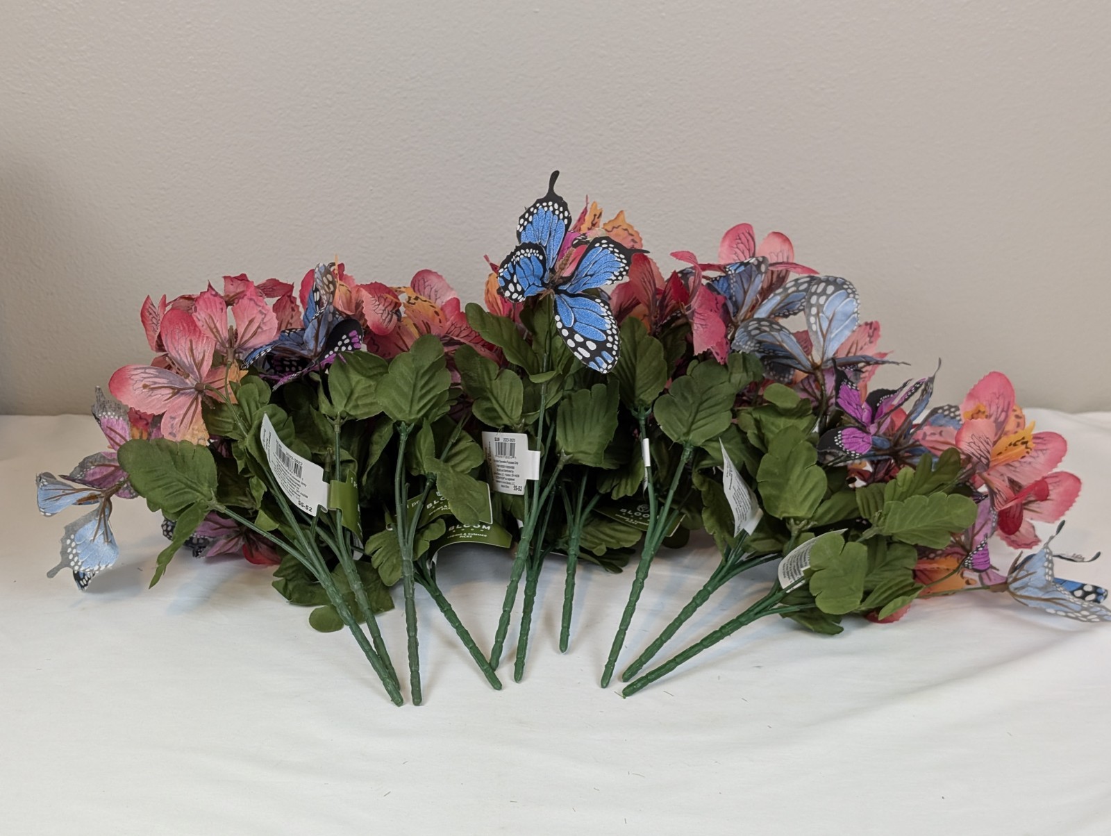 10pc Artificial Butterfly Floral Picks Bouquet Stems Spring Summer Home Decor