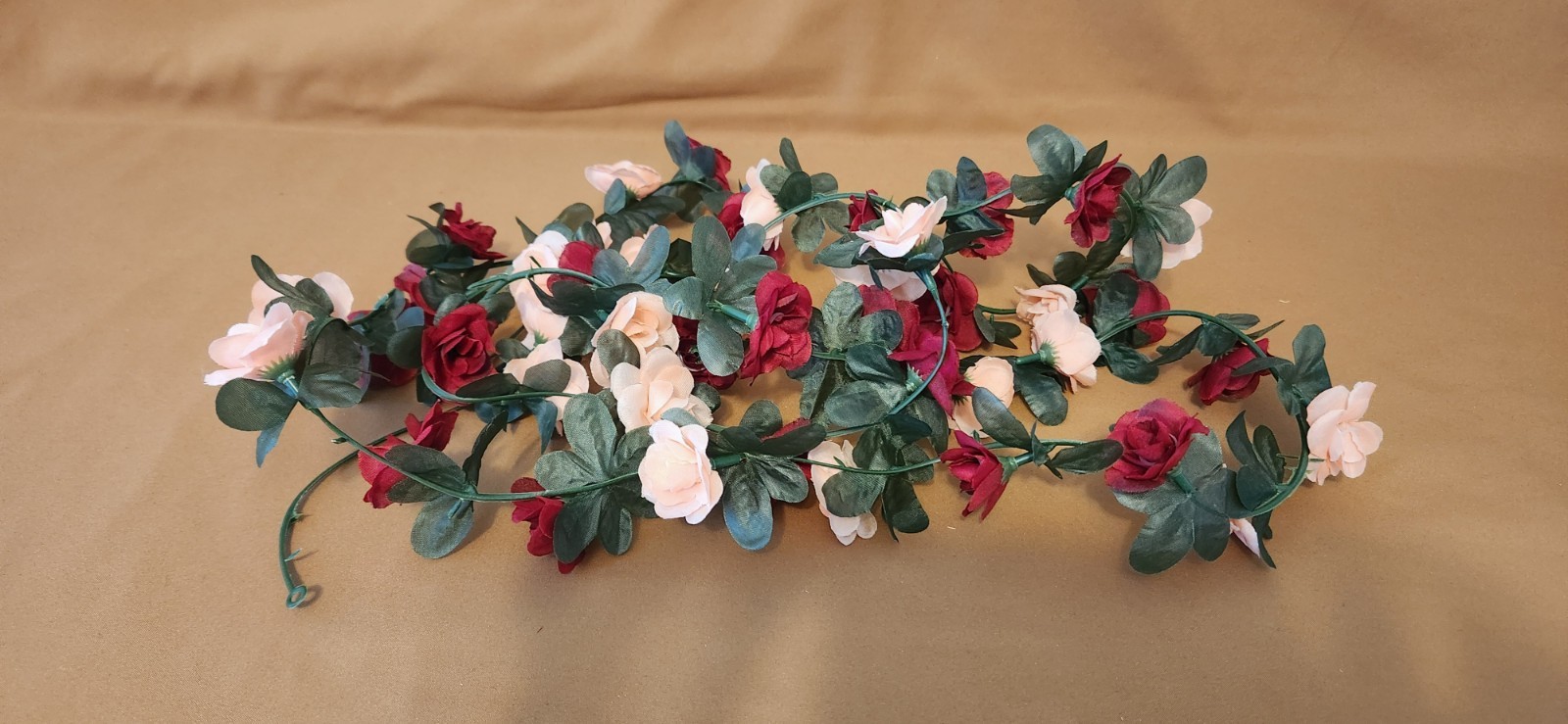 12Pcs Artificial Rose Vine Flower Garland Wedding Baby Shower Wall Decor 8ft