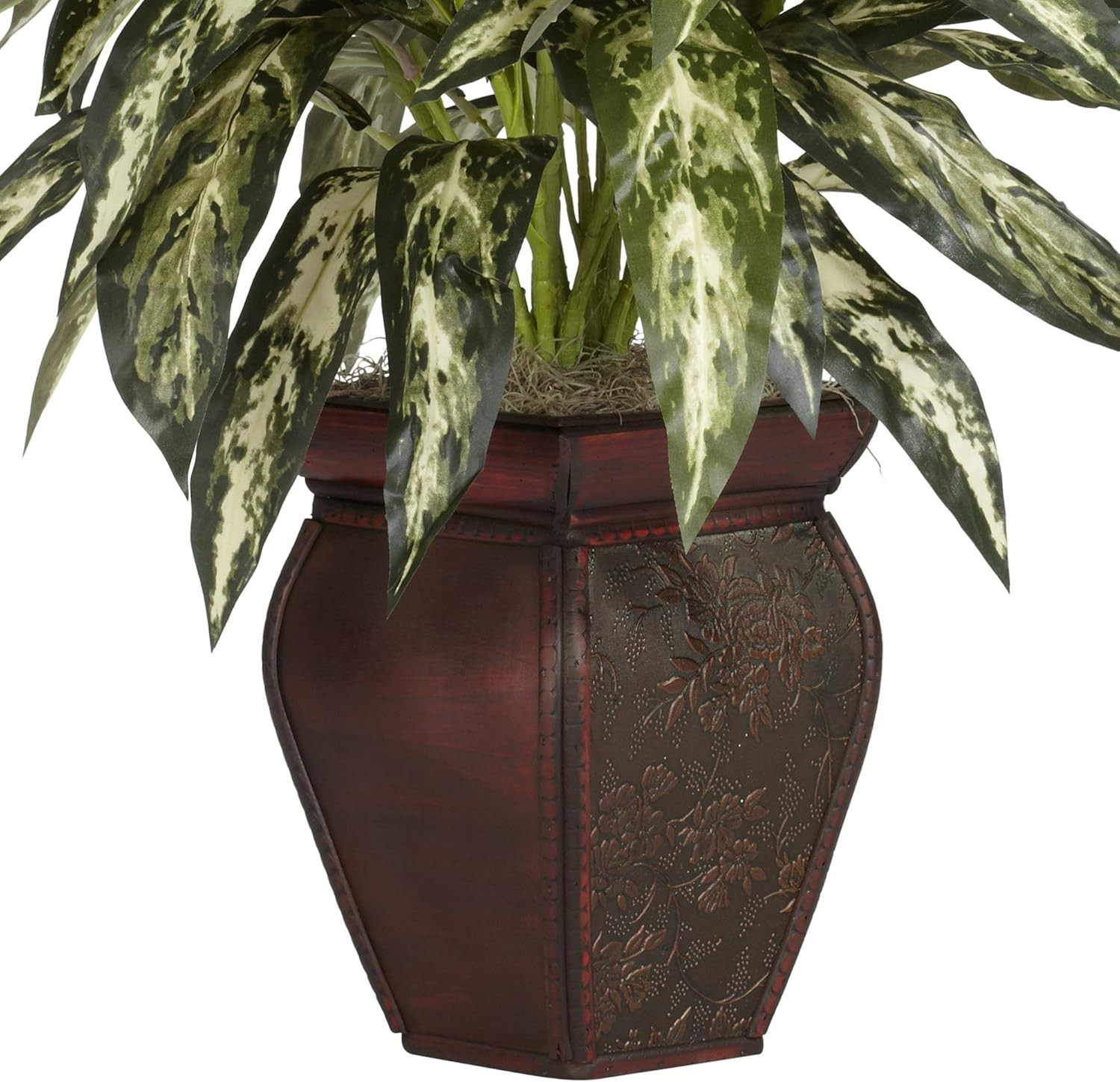 Aglaonema with Decorative Vase Silk Plant