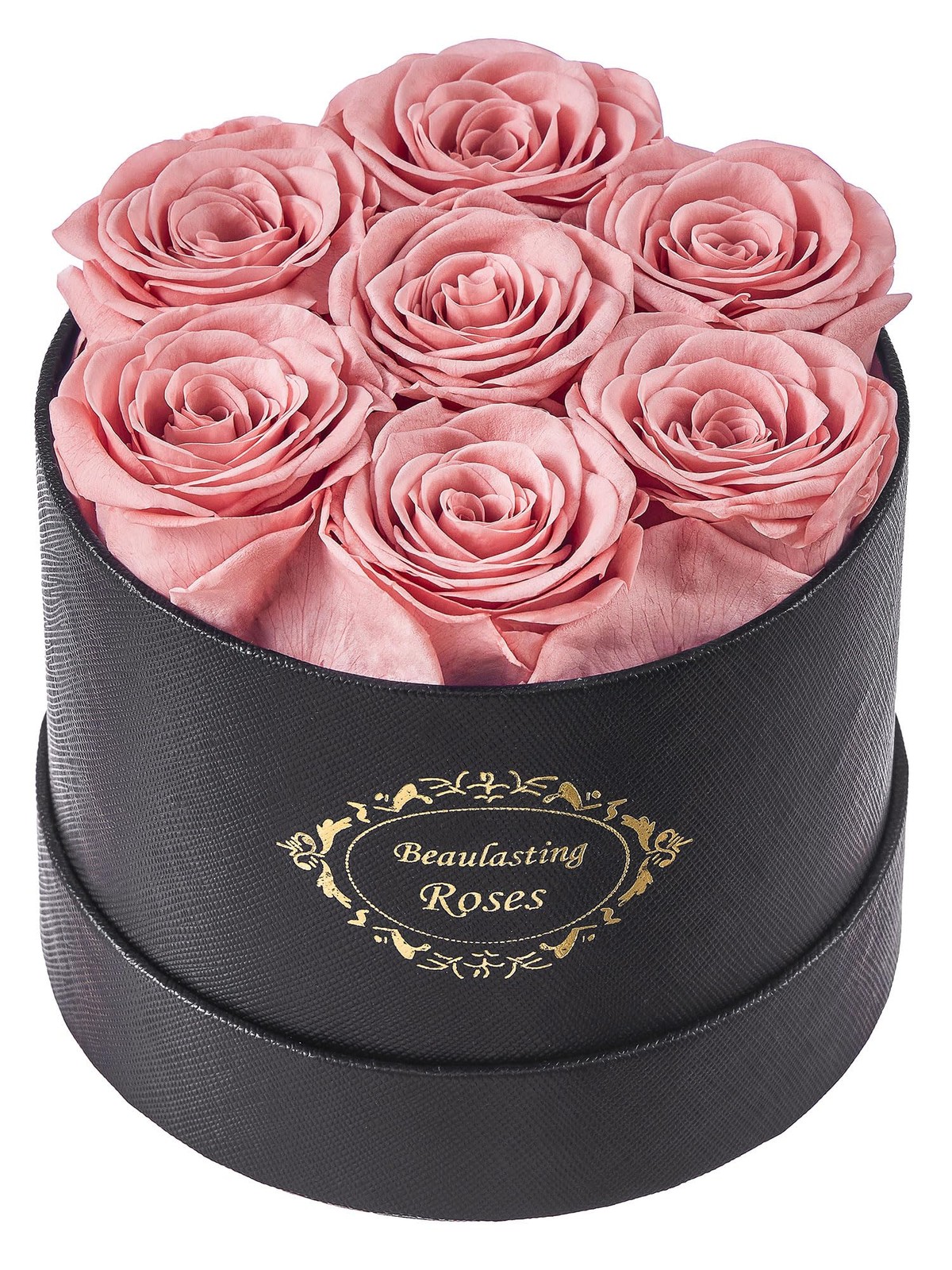 Preserved Forever Roses In Black Box Last A Year Dusty Pink Flower Gift Her