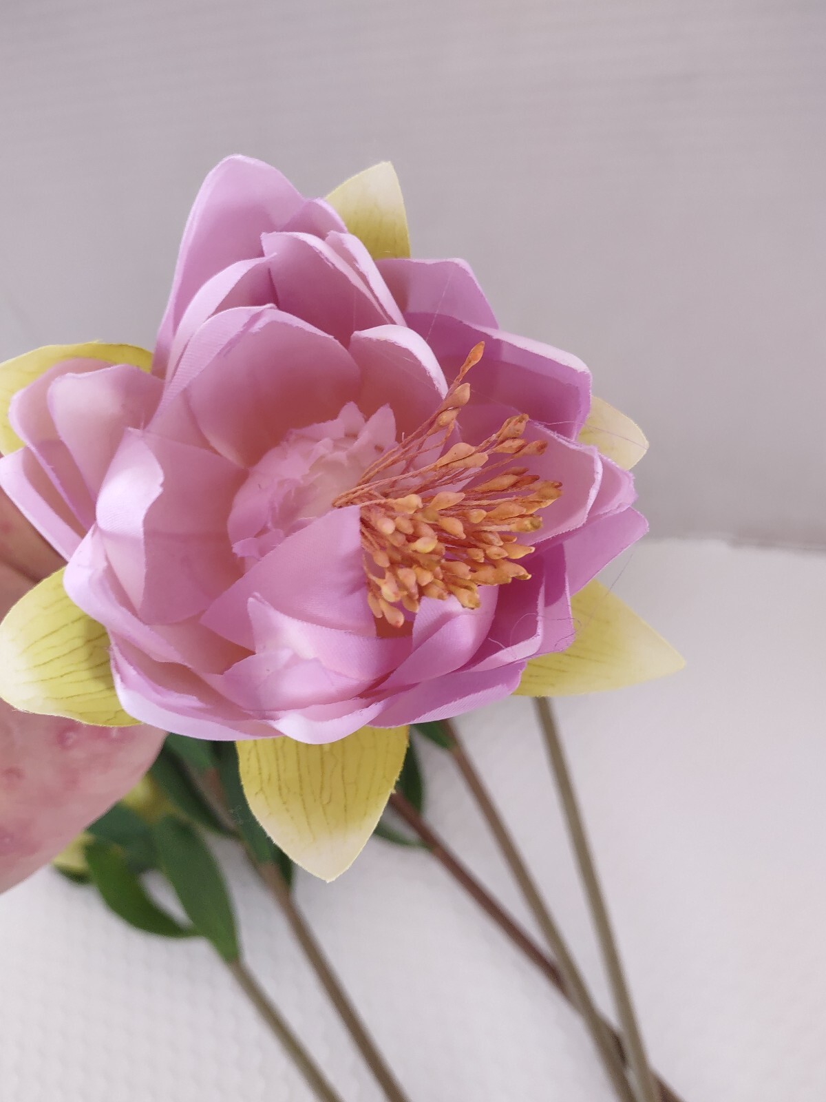 Artificial lotus blossom flower Stems (Six Stems)