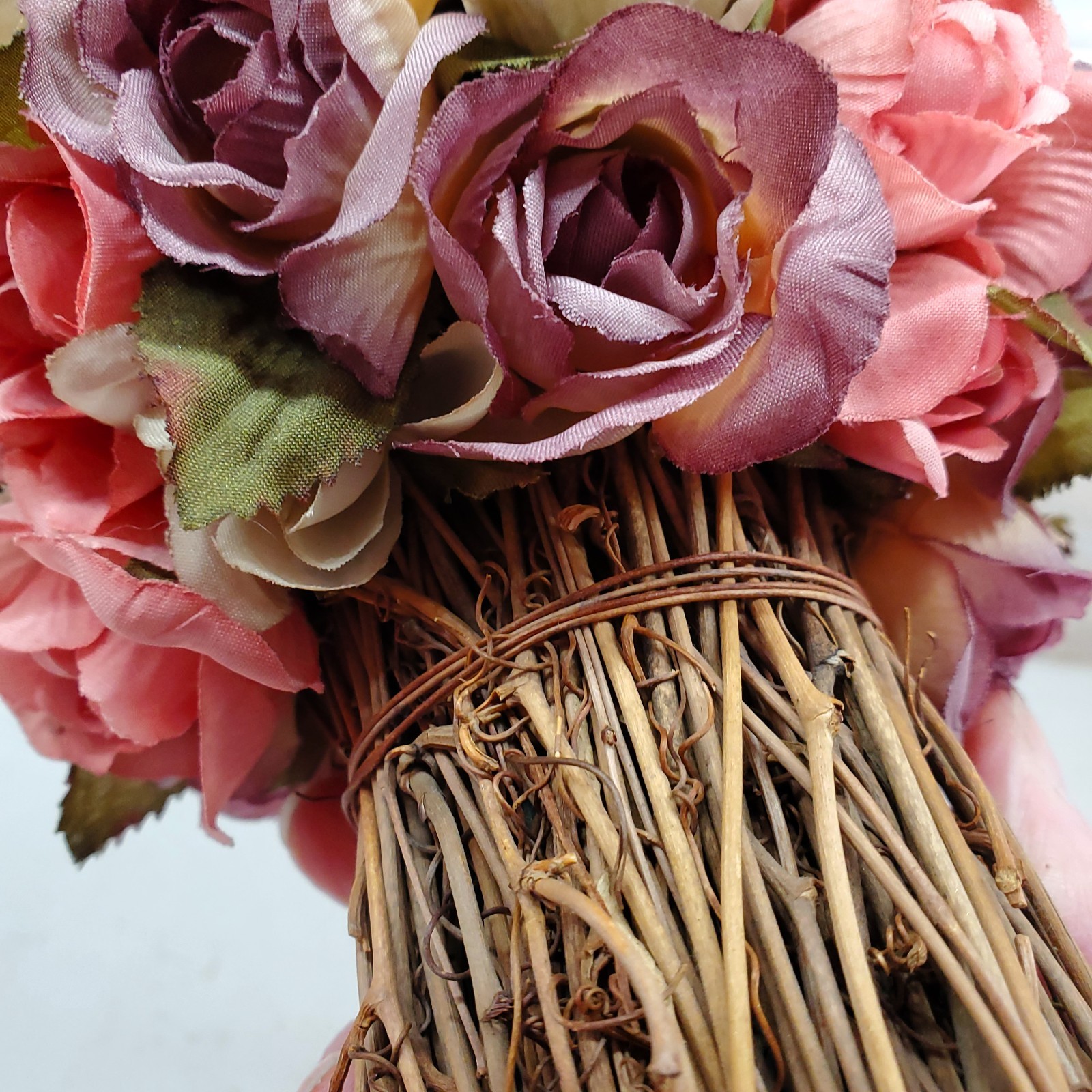 Rose Topiary Willow Base Table Tap Display Wedding Bouquet Vase Insert VINTAGE