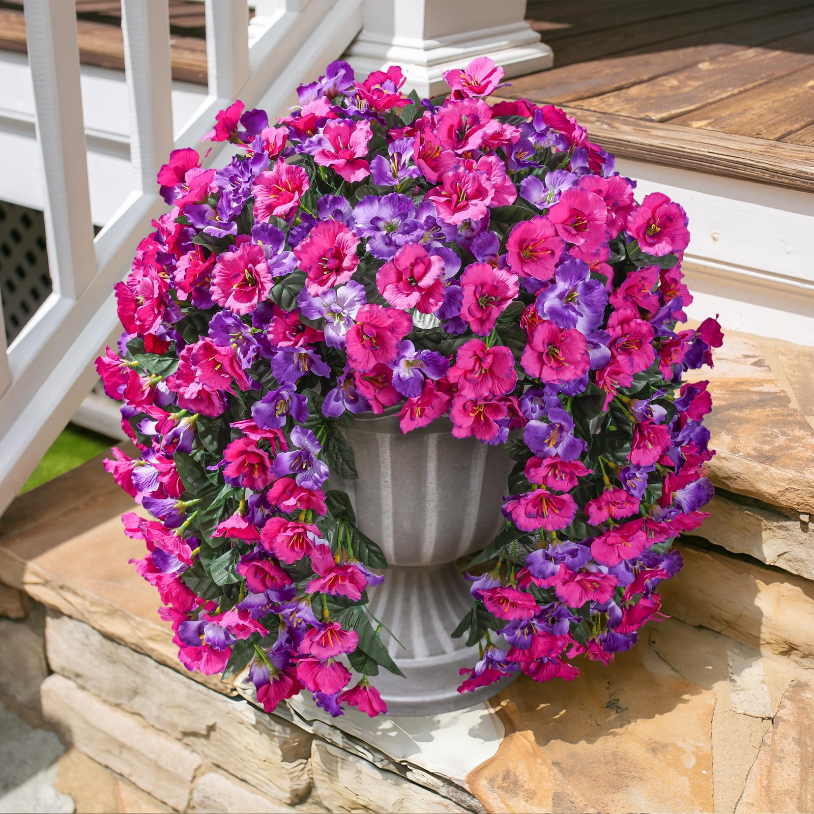 Hibiscus Artificial Fake Hanging Flowers Plants for Outdoor Spring Decoration…