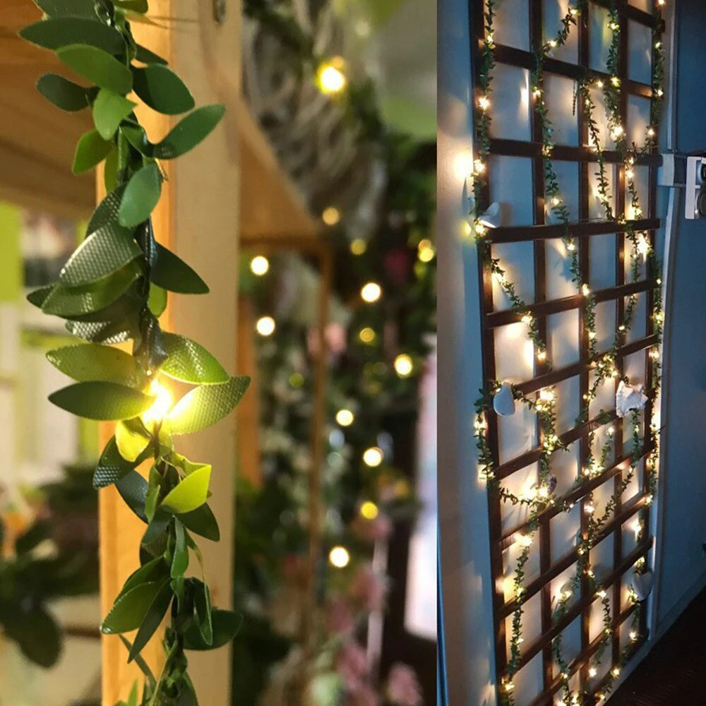 Best 5M Green Leaf Garland String lights for Christmas ,Weddings and Party Deco