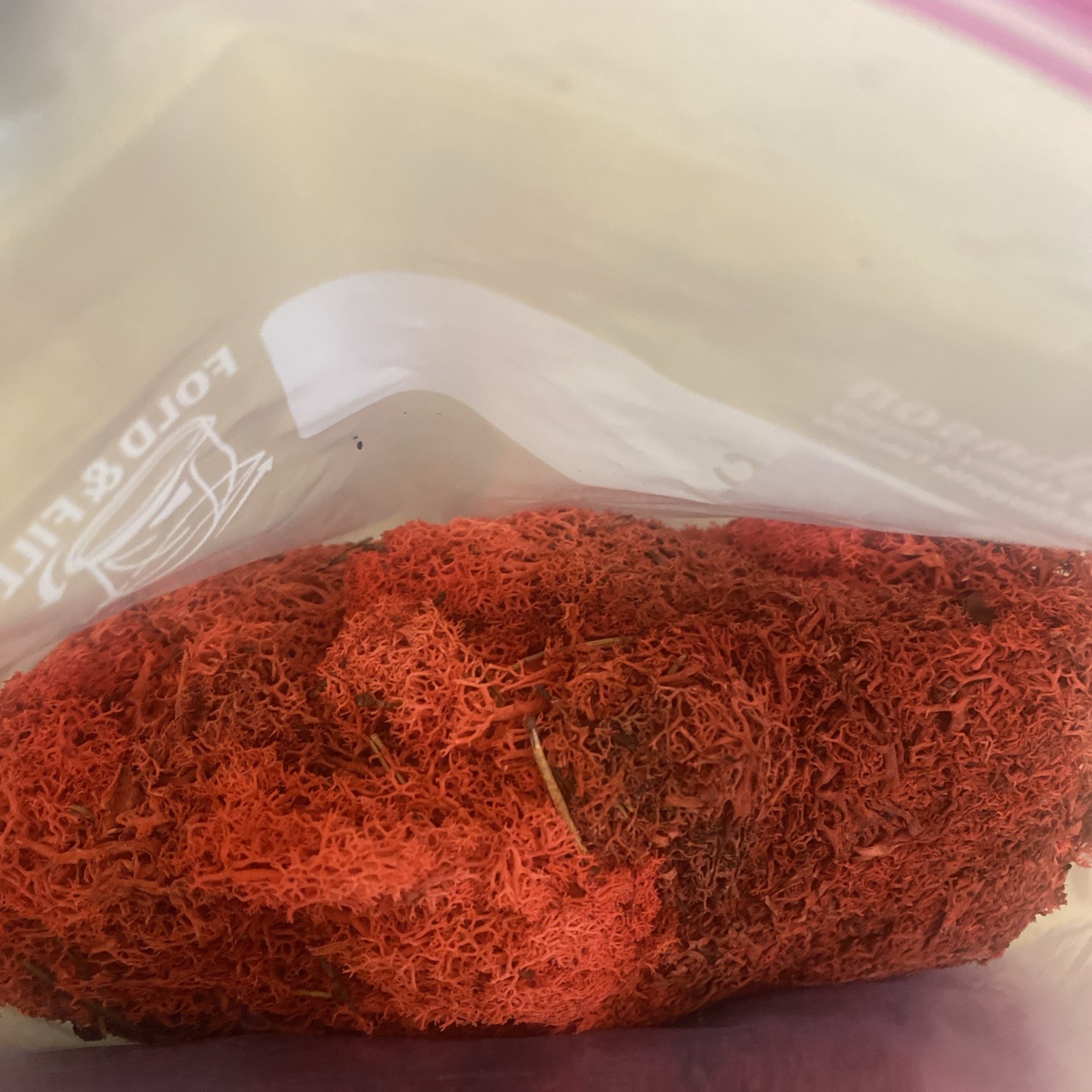 Preserved Reindeer Moss Approximately 0ne Pound Fake Moss for Crafts Rose Red