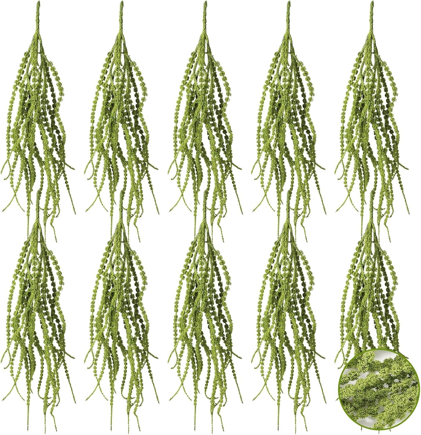 10 Pcs 35 Inch Amaranthus Artificial Flower Hanging Plants Fake Amaranthus