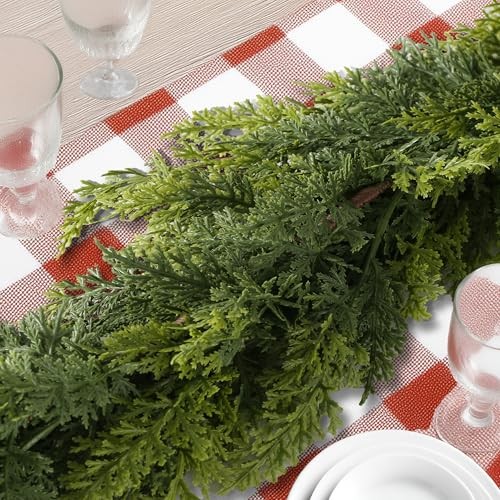 9FT Real Touch Norfolk Christmas Pine Garland Set of Lifelike Artificial 2