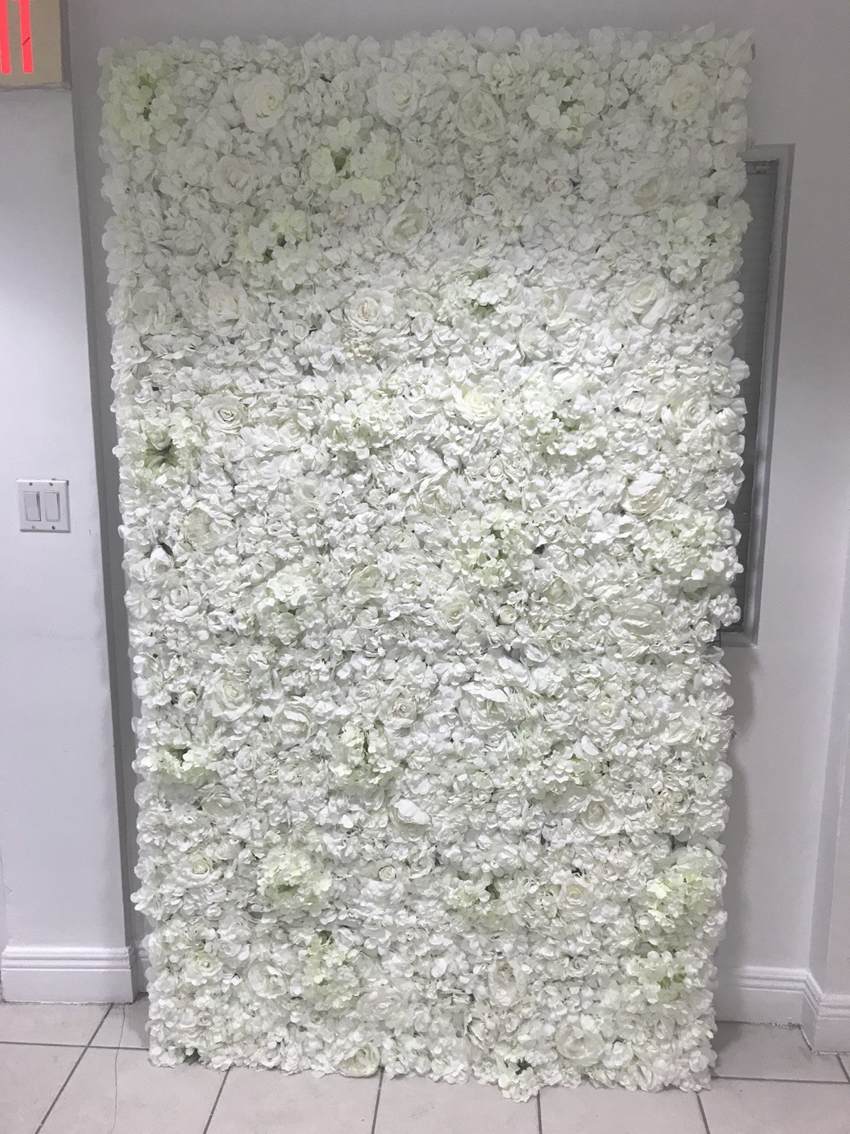 15pc Artificial Flower Hydrangea Wall Panel Silk Wedding Floral Decor 24”x16”