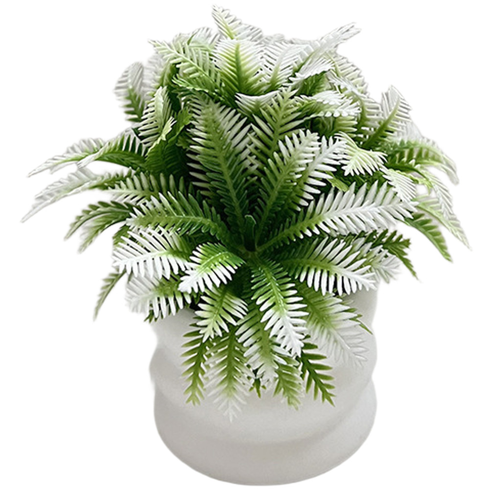 Coconut Leaf Faux Potted Plant for Contemporary Interior and Event Design