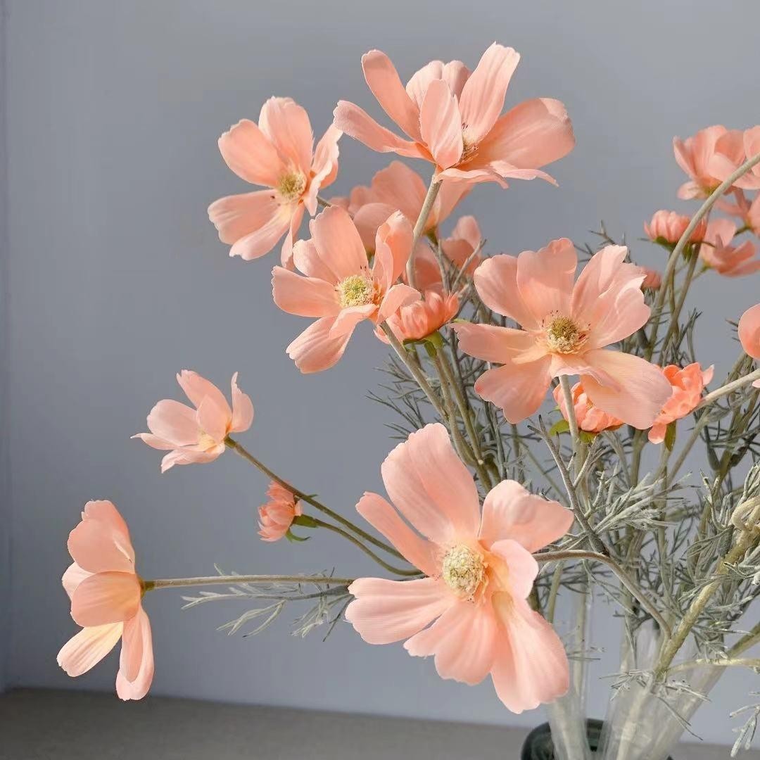60CM Silk Chamomile Daisy Artificial Flower White Fake Wedding Home Decor Bouque