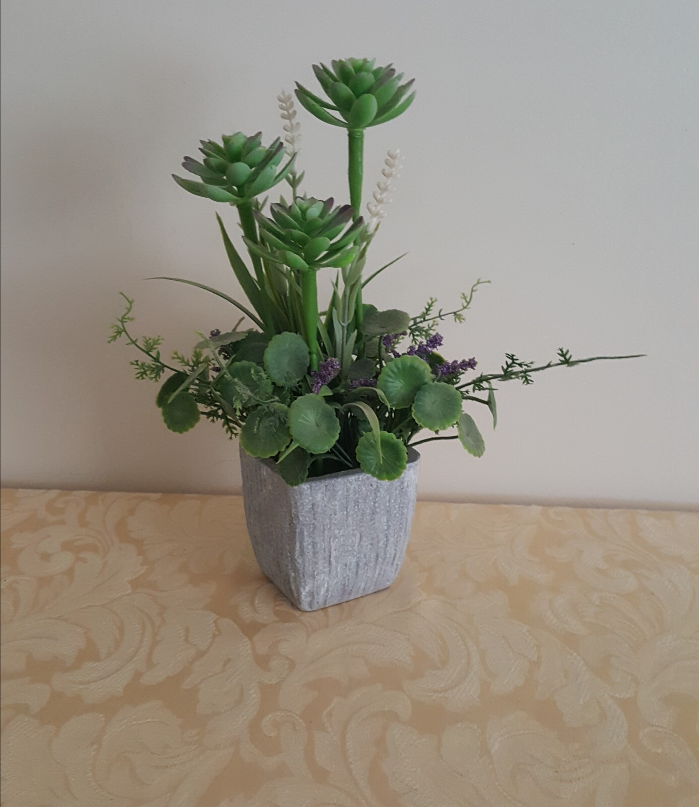 Artificial Plant In Ceramic Greywash Pot Widow’s Thrill Plant & Succulents/ Fern