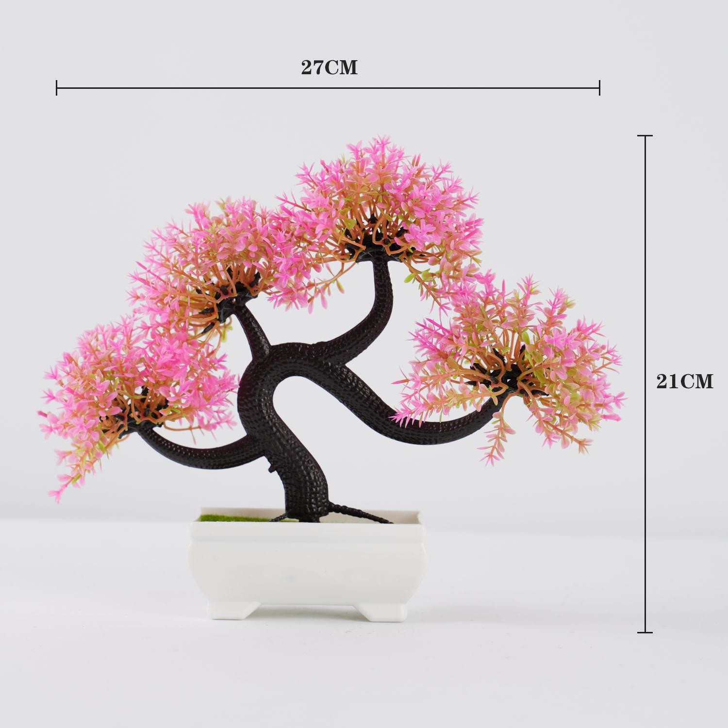 Artificial Bonsai Tree Potted Plant Fake Flowers Home Garden Hotel Table Decor