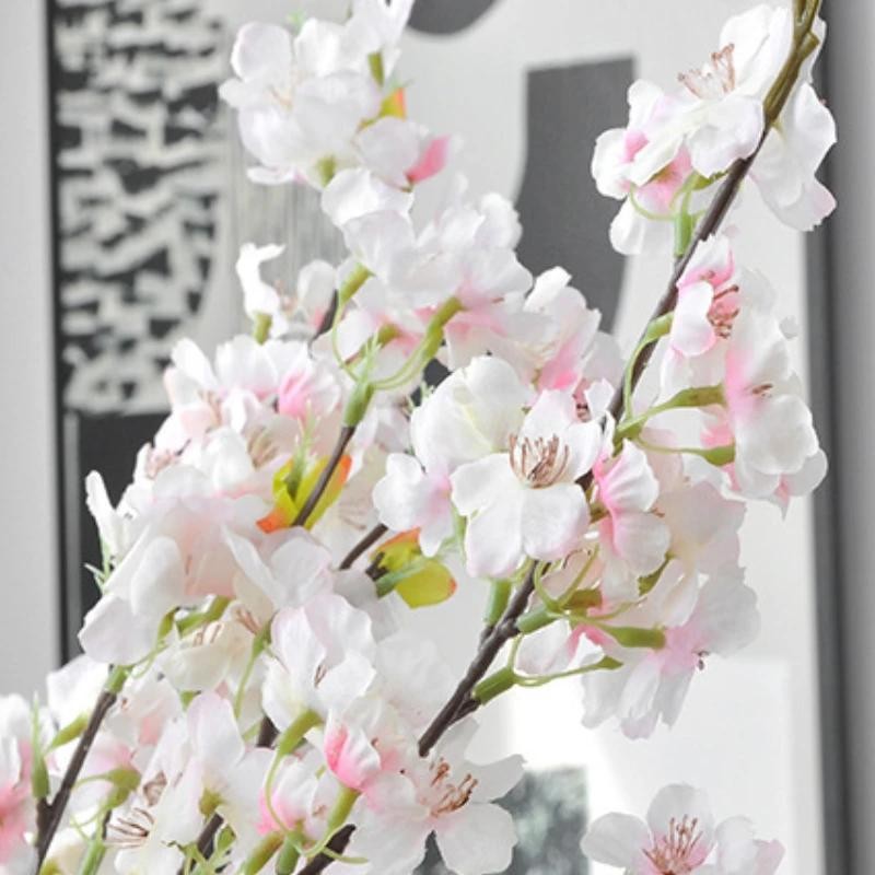 107CM Artificial Cherry Blossom Branch Wedding Arch Background Decor Faux Flower