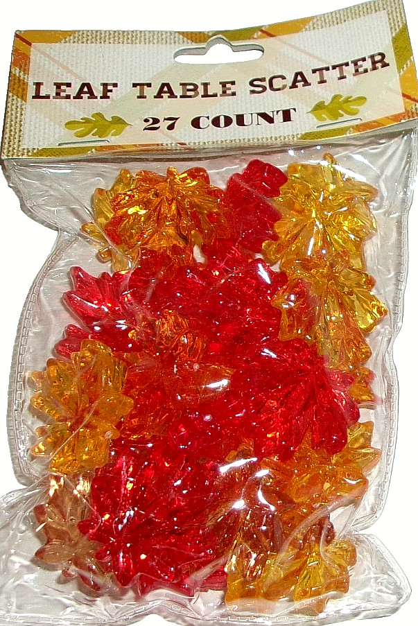 FALL TABLE SCATTER /VASE FILLER ~ COLORFUL MAPLE LEAFS ~ 27 Pieces