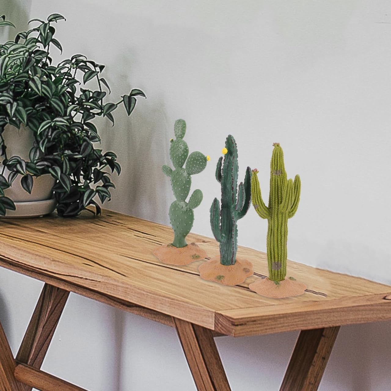 3pcs Artificial Cactus Set – Faux Succulent Plants for Home Office Decor, 5.5″ C
