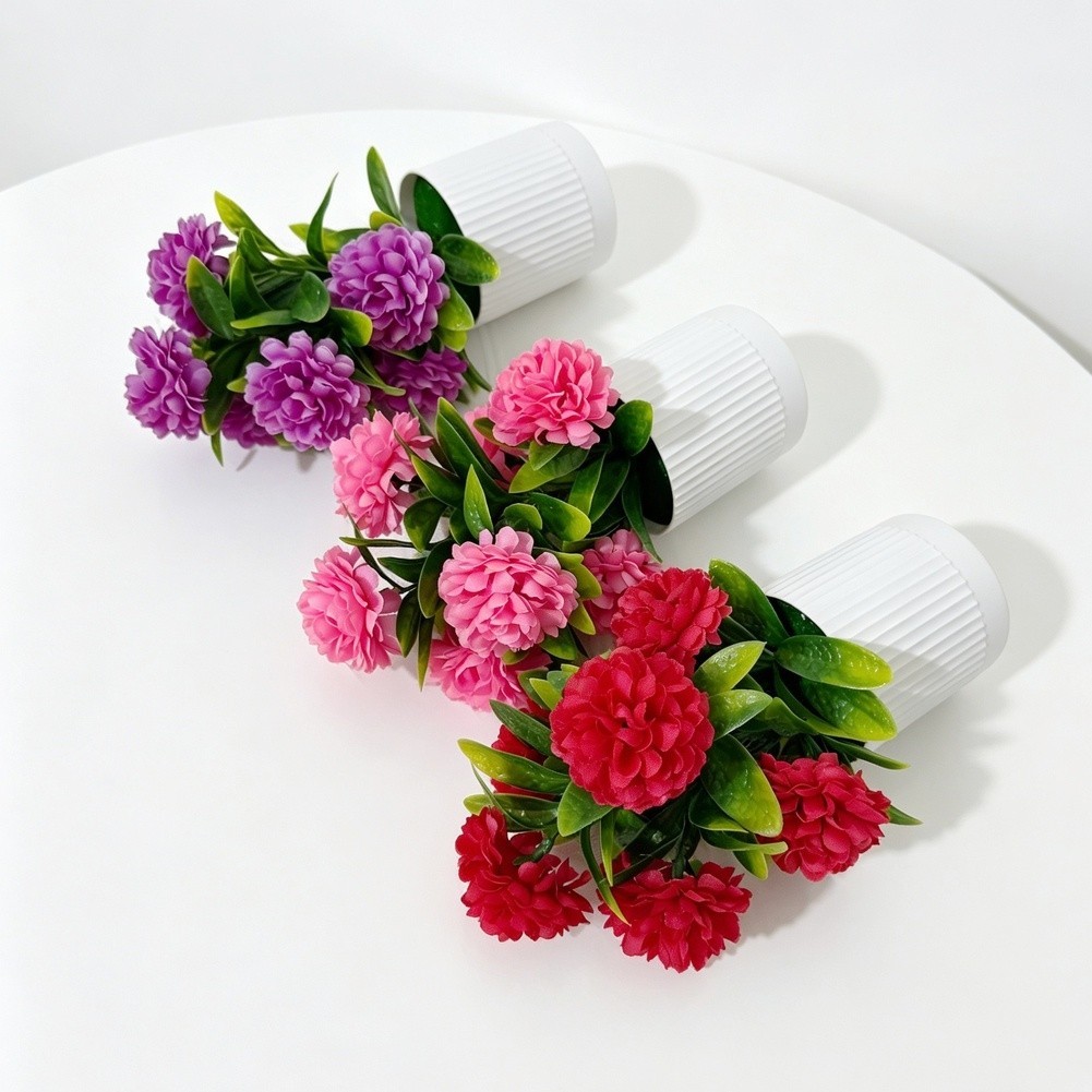 7 Piece Silk Chrysanthemum Flower Arrangement for Tabletop Centerpiece Decor