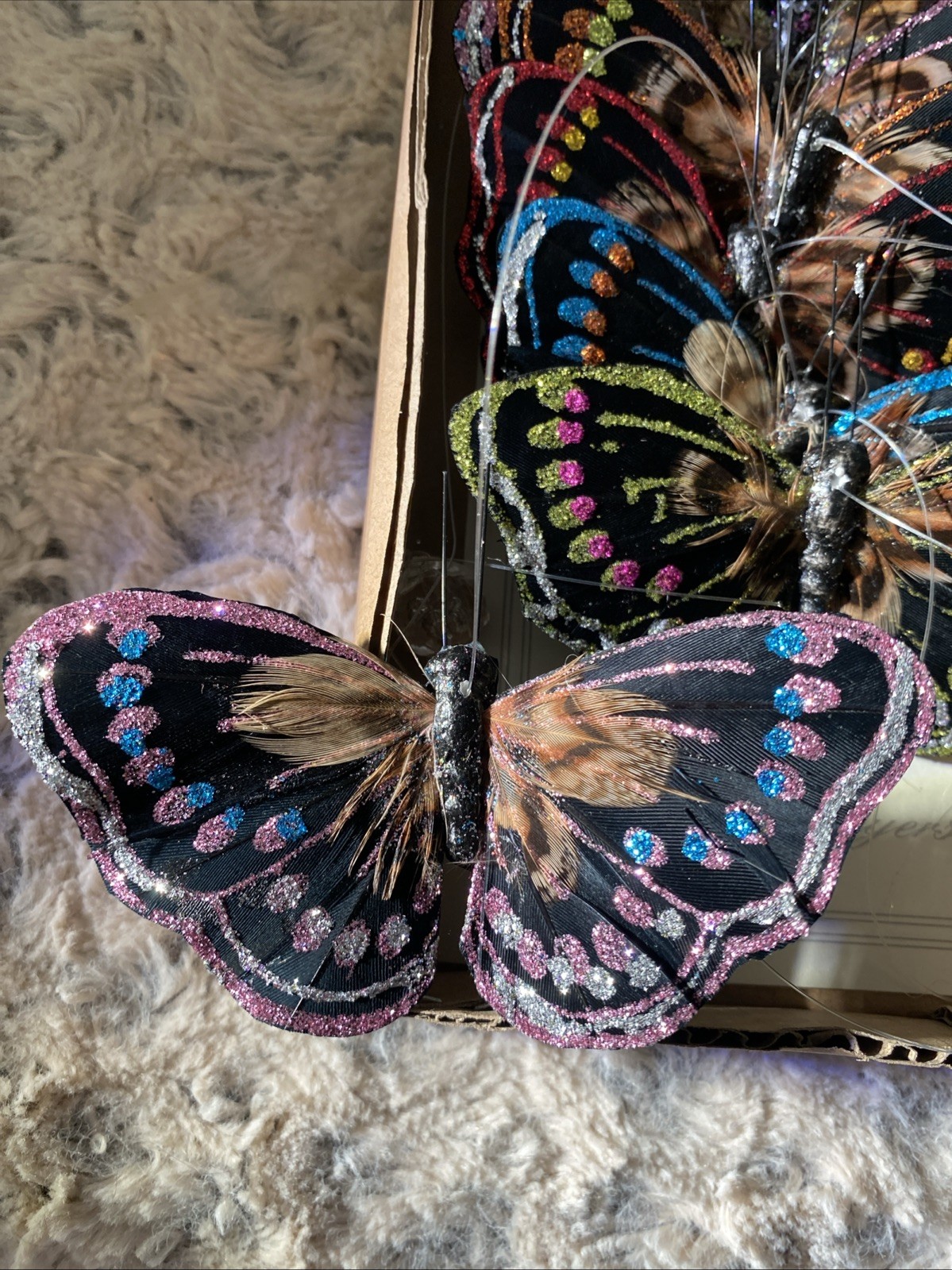 Boxed Set of 12 Dragonflies Or 12 Butterflies Garland Floral Decor & Arrangement