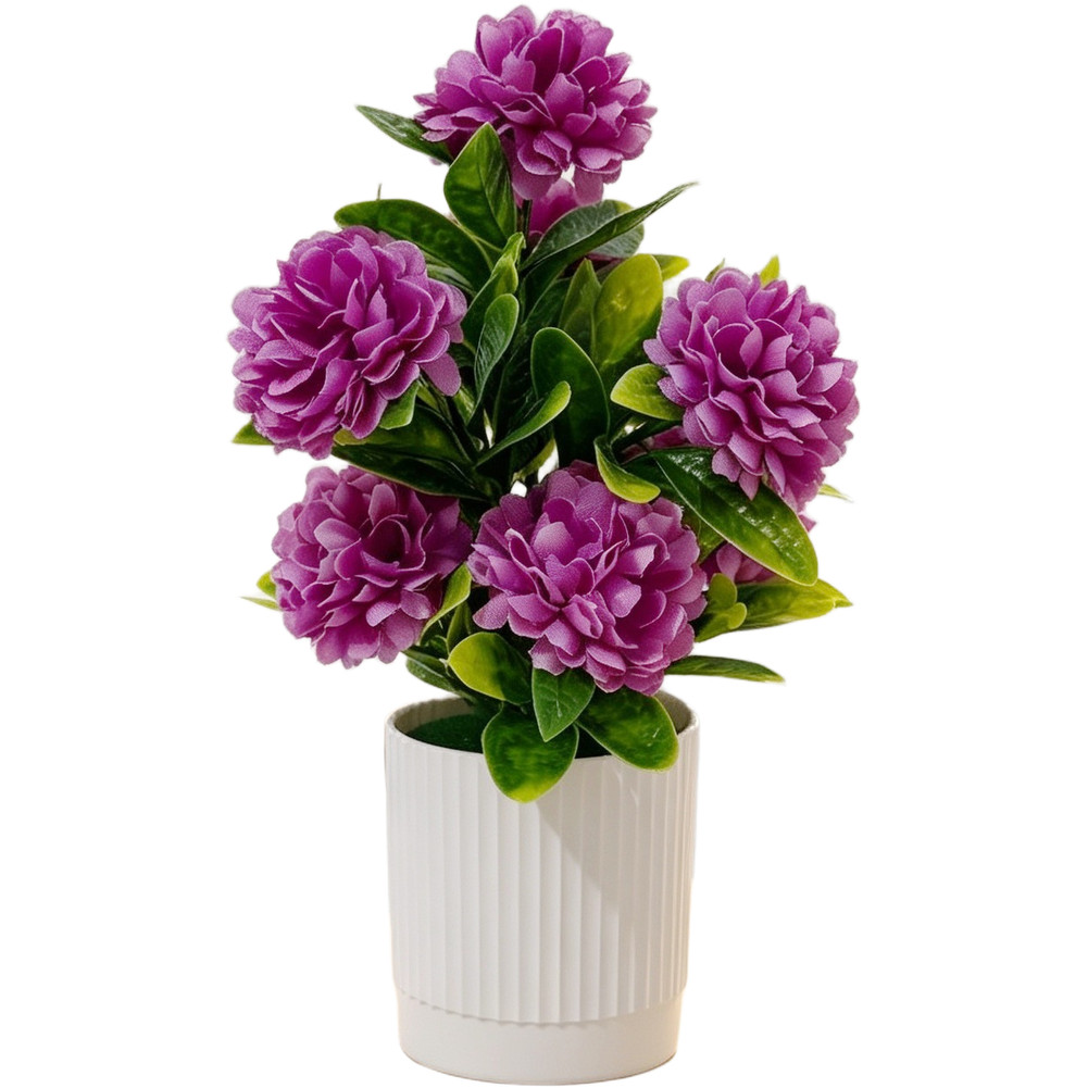 7 Piece Silk Chrysanthemum Flower Arrangement for Tabletop Centerpiece Decor