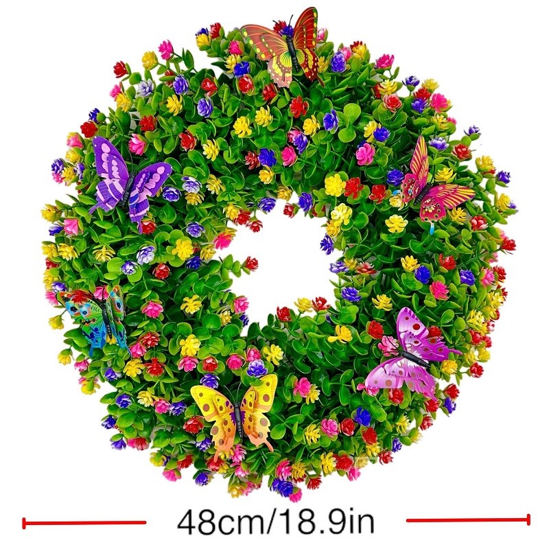 Artificial Eucalyptus Wreaths Butterfly Flower Wreath Eucalyptus Leave Wreaths