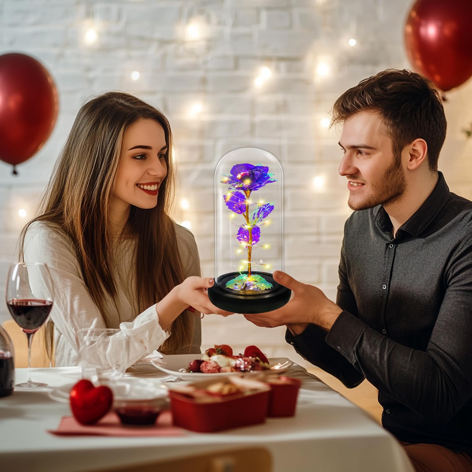 Valentines Day Gifts for Her,Birthday Gifts for Women,Purple Colorful Flowers